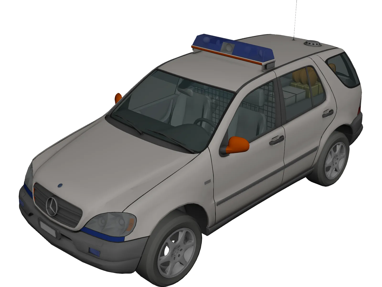 Mercedes-Benz ML-class Police 3D Model main preview