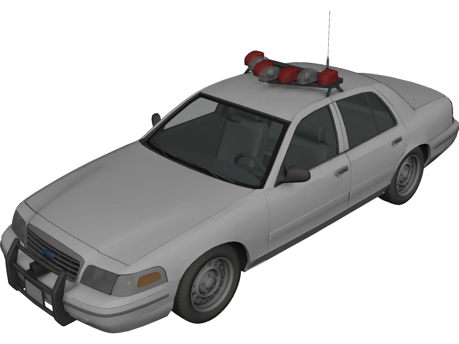Ford Crown Victoria NYPD Police Interceptor 3D Model main preview