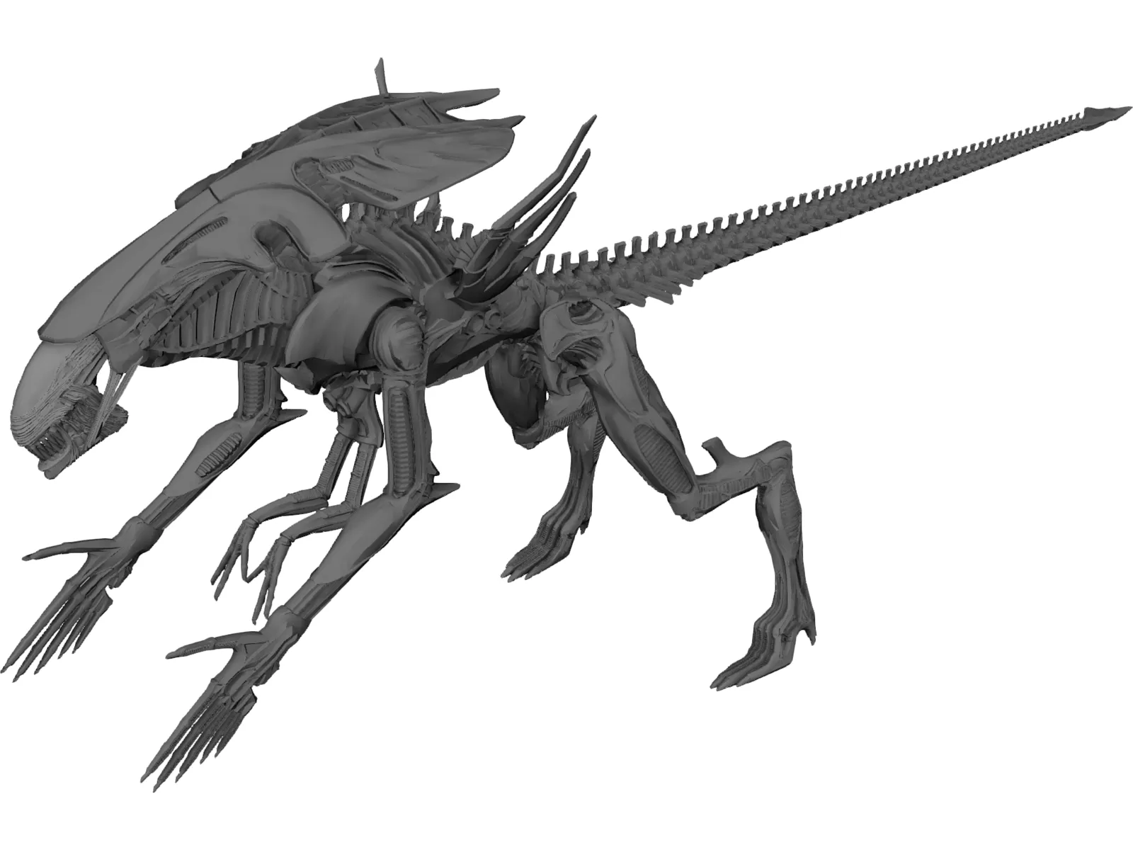 Alien Queen 3D Model main preview
