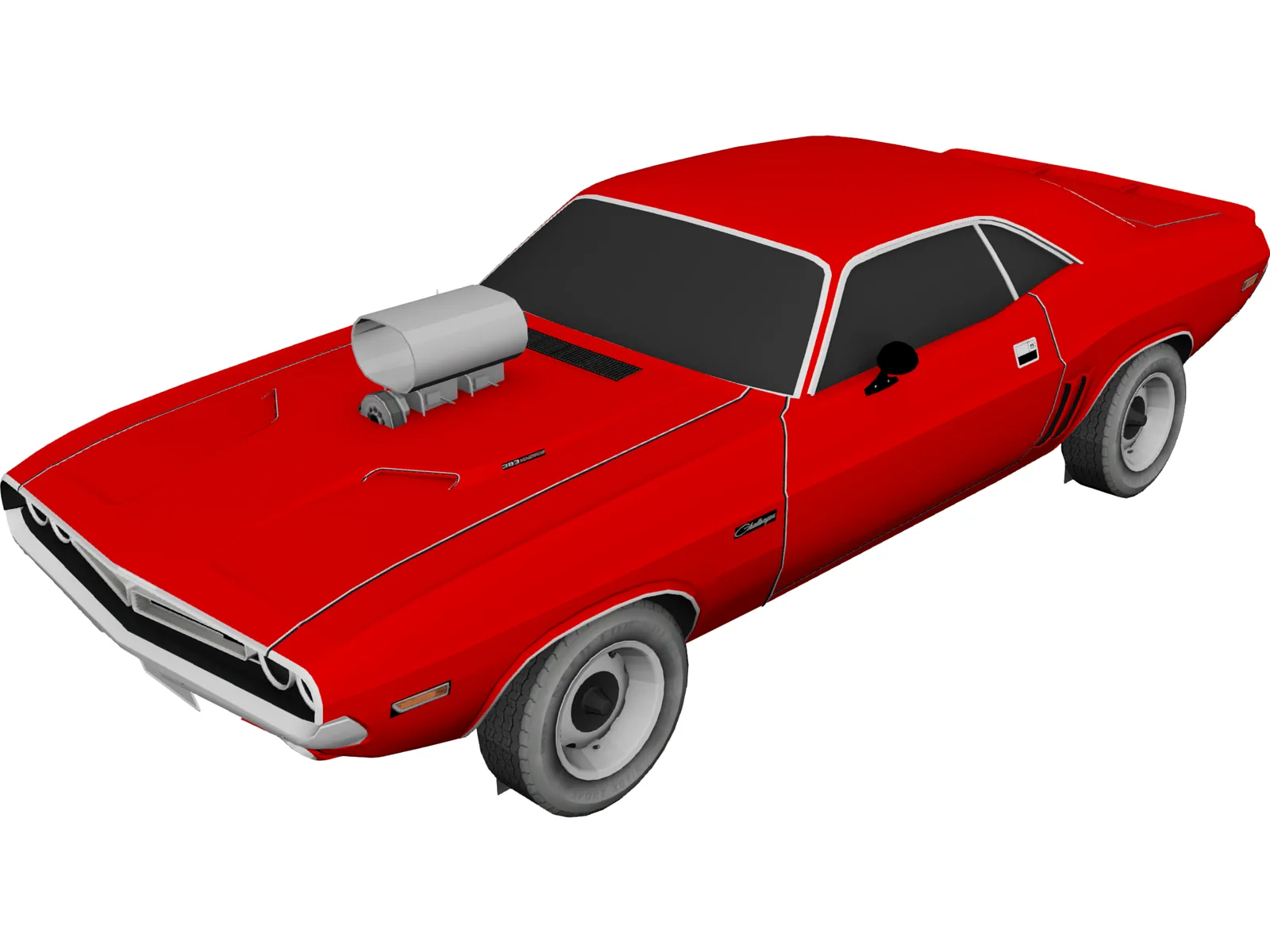 Dodge Challenger 383 Magnum 3D Model main preview