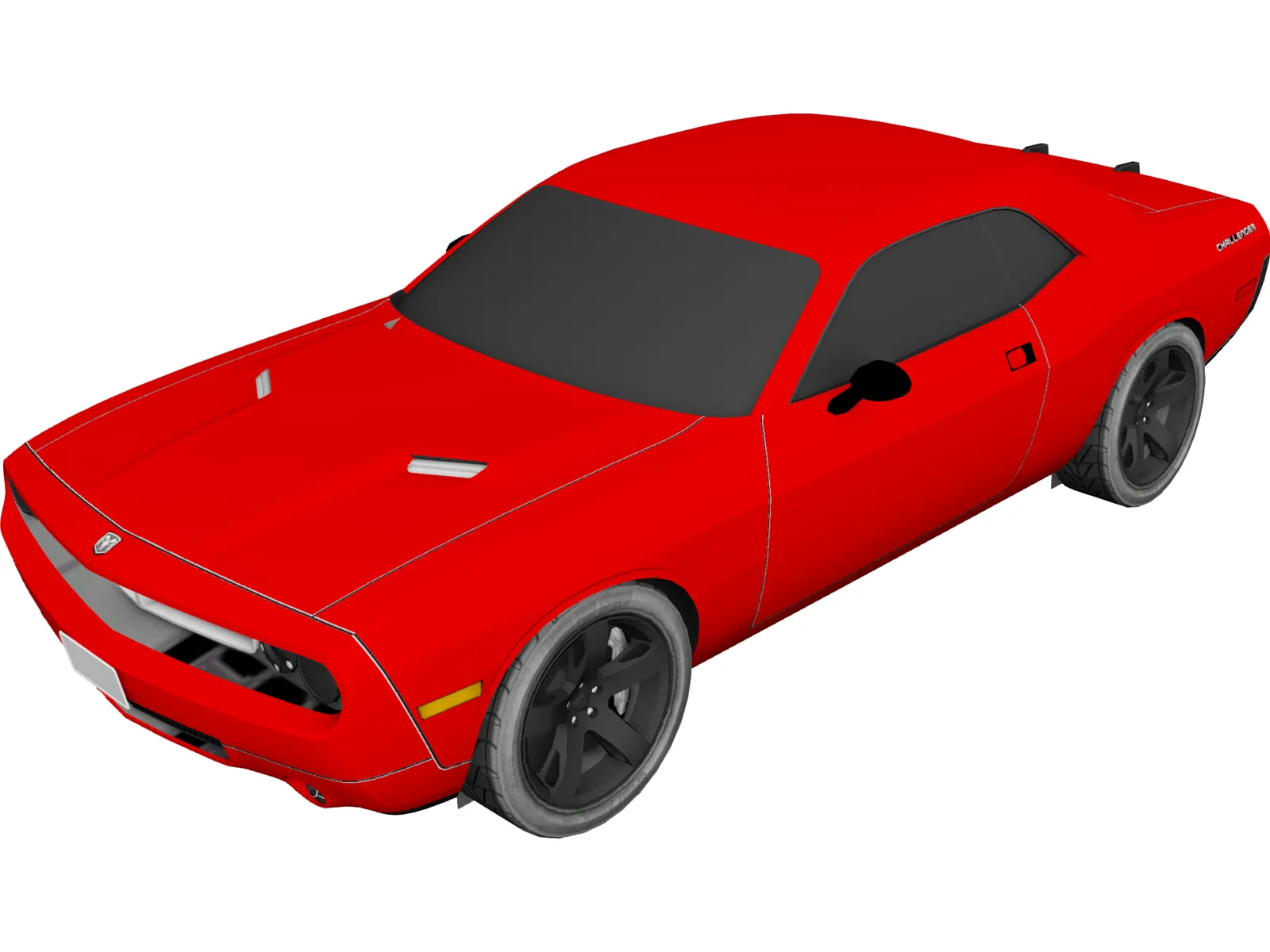 Dodge Challenger RT 3D Model main preview