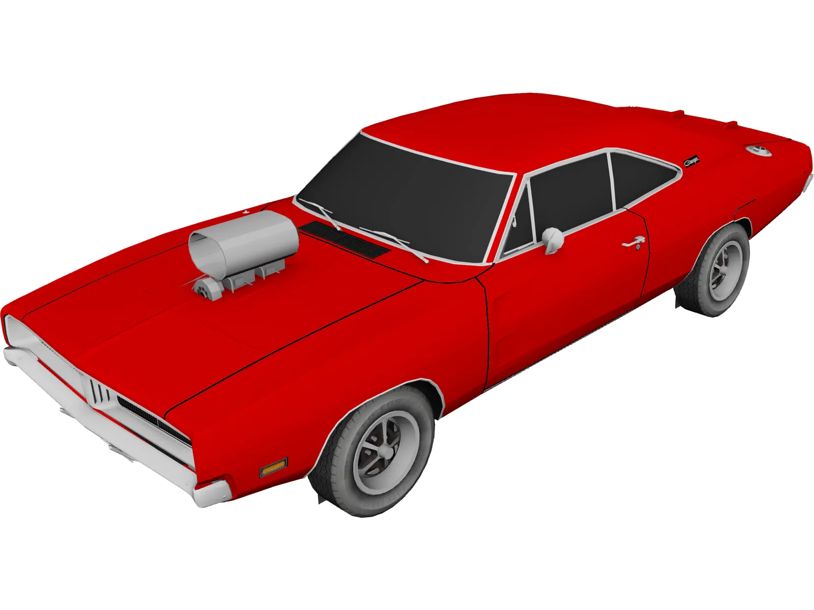 Dodge Charger RT 3D Model main preview
