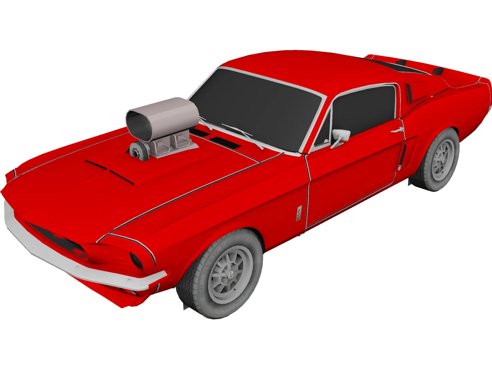 Ford Mustang Shelby Cobra G.T.500 3D Model main preview