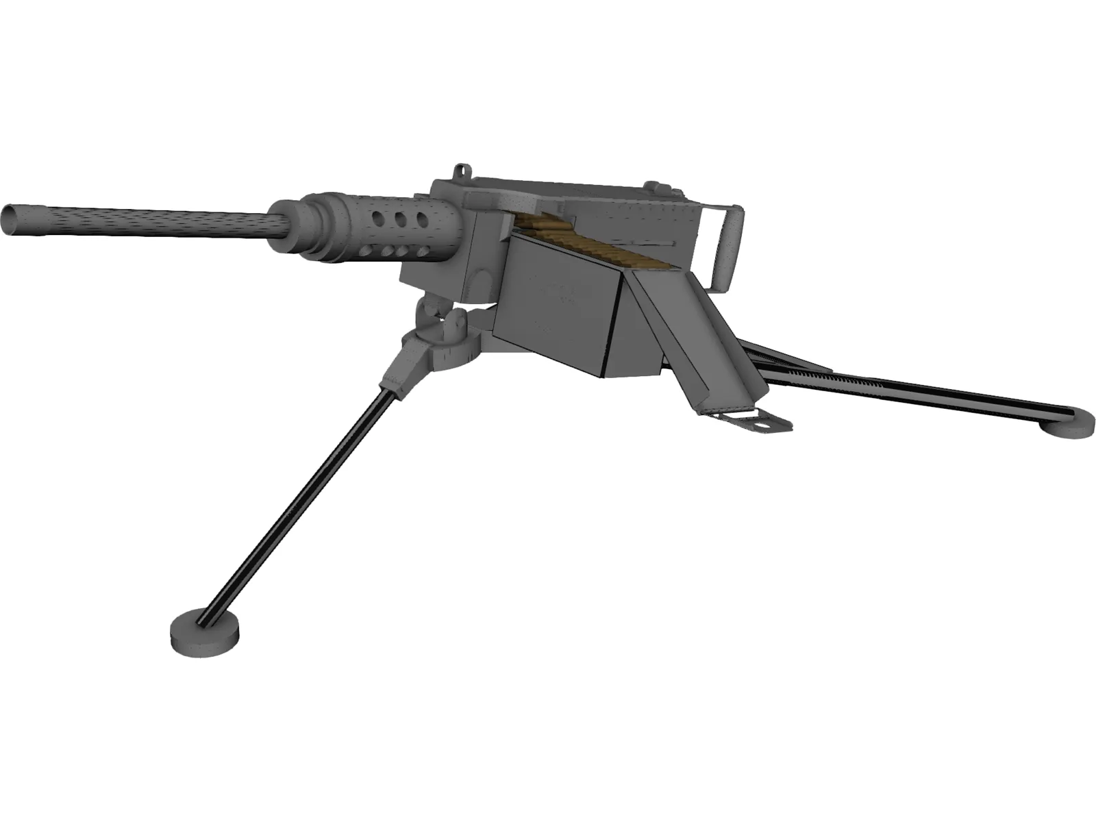 Browning 50 cal 3D Model main preview