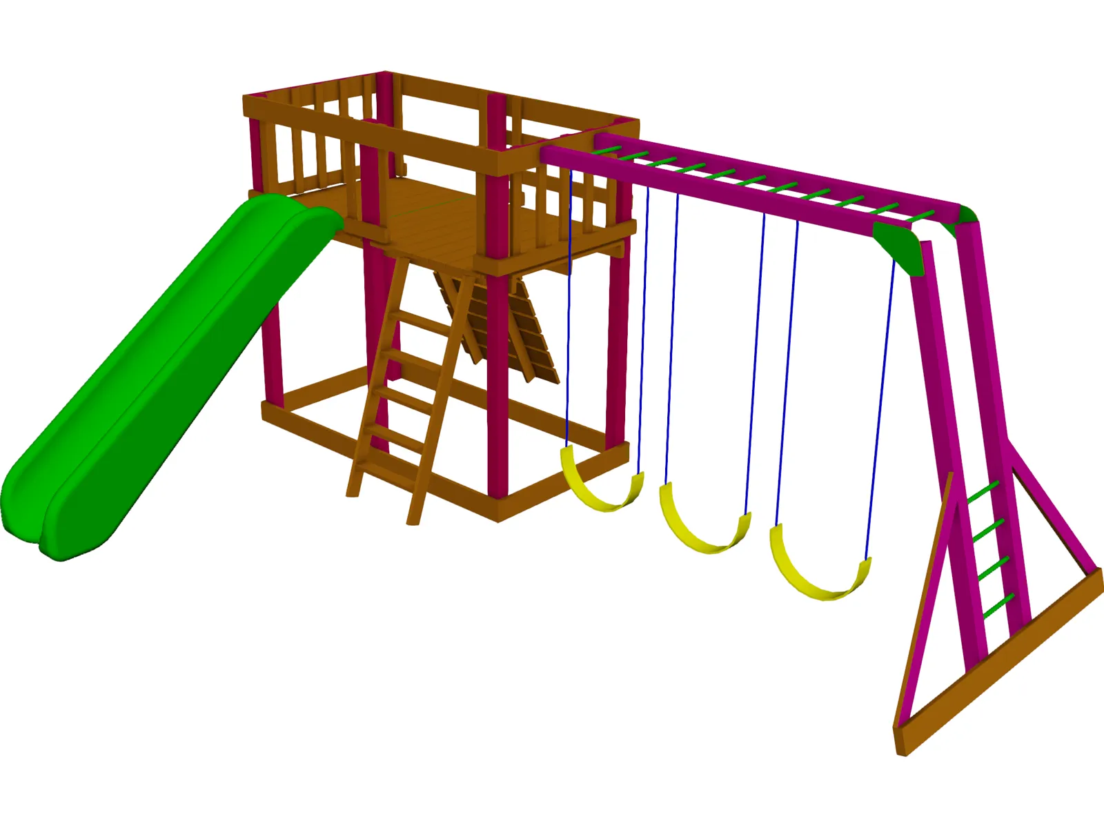 Children Play Set 3D Model main preview