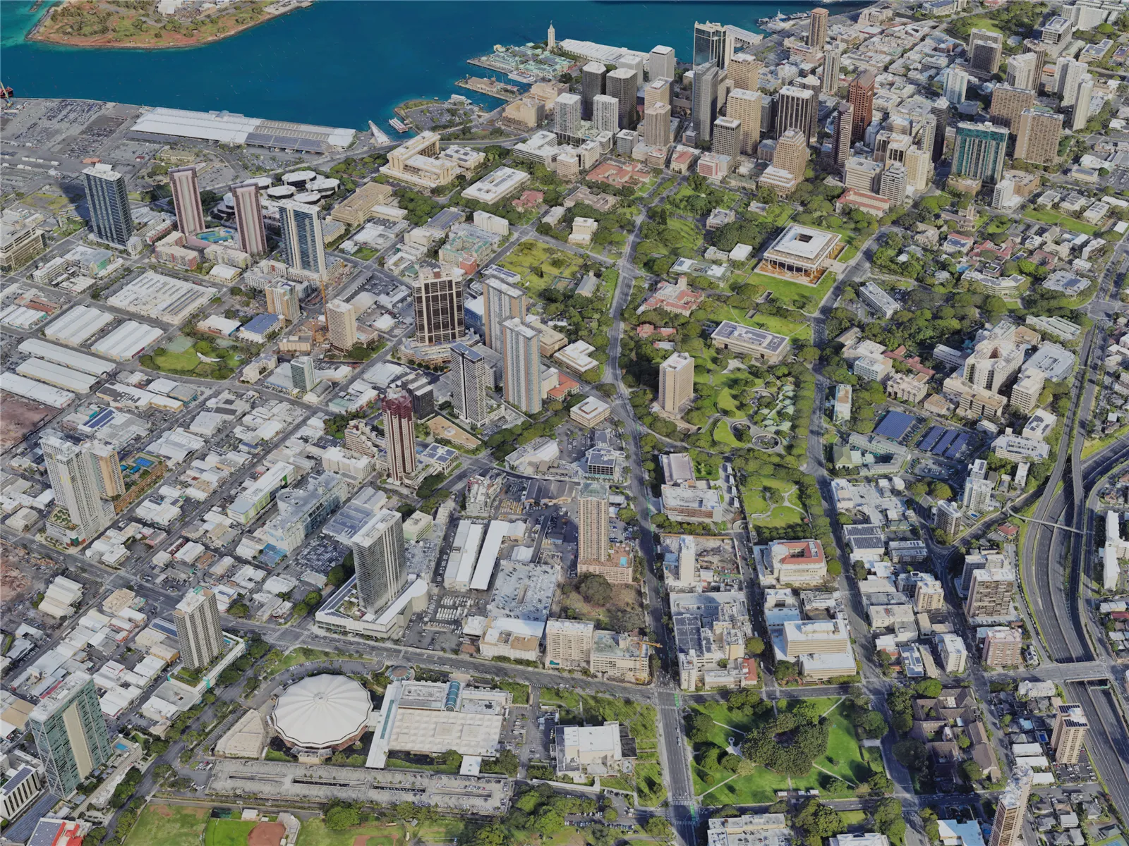 Honolulu City, USA (2023) 3D Model main preview