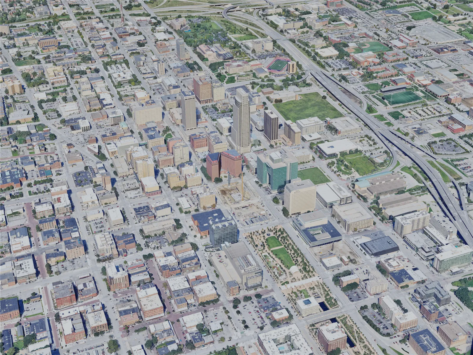 Omaha City, USA (2023) 3D Model main preview