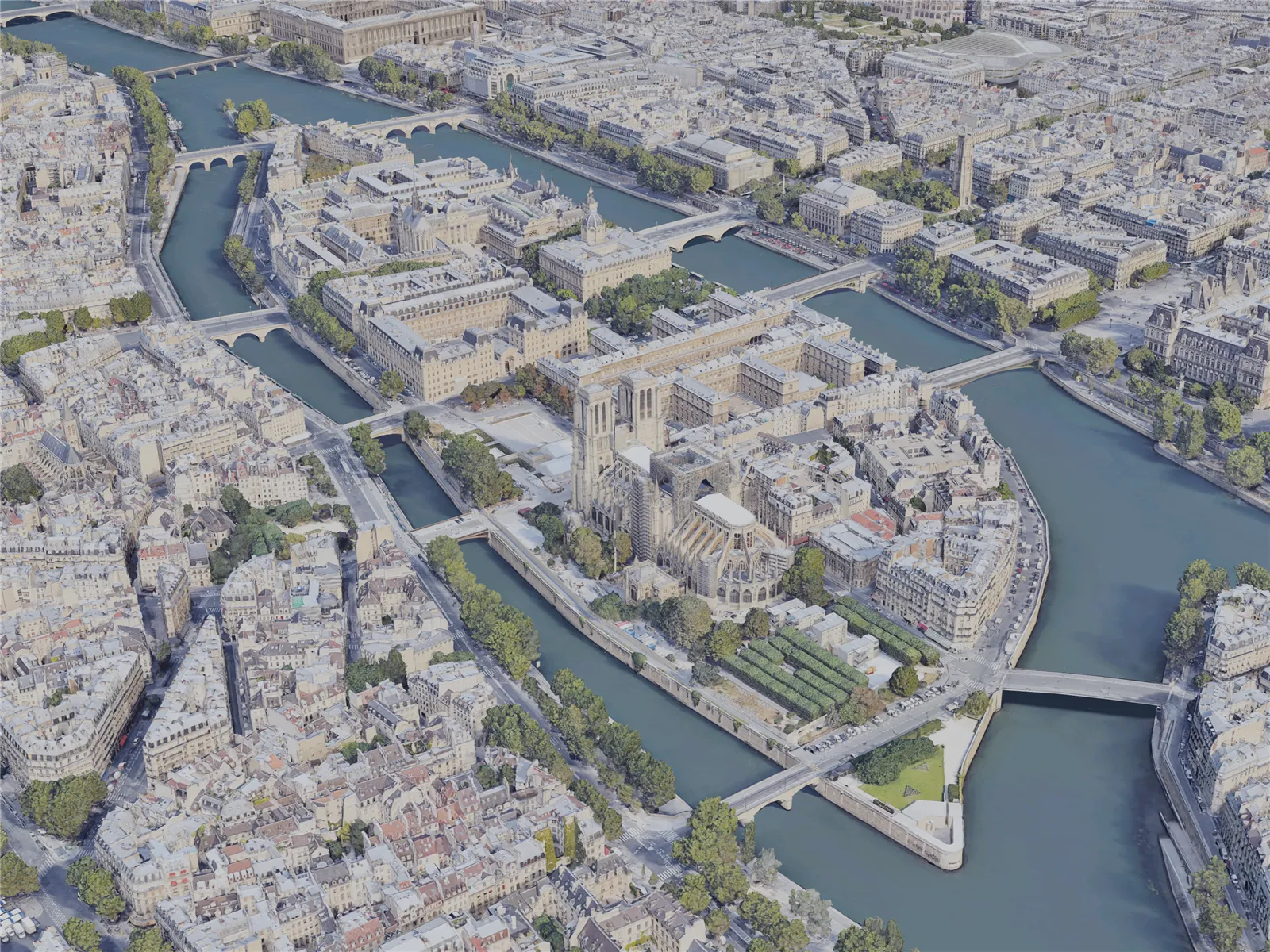 Paris City, France (2023) 3D Model main preview