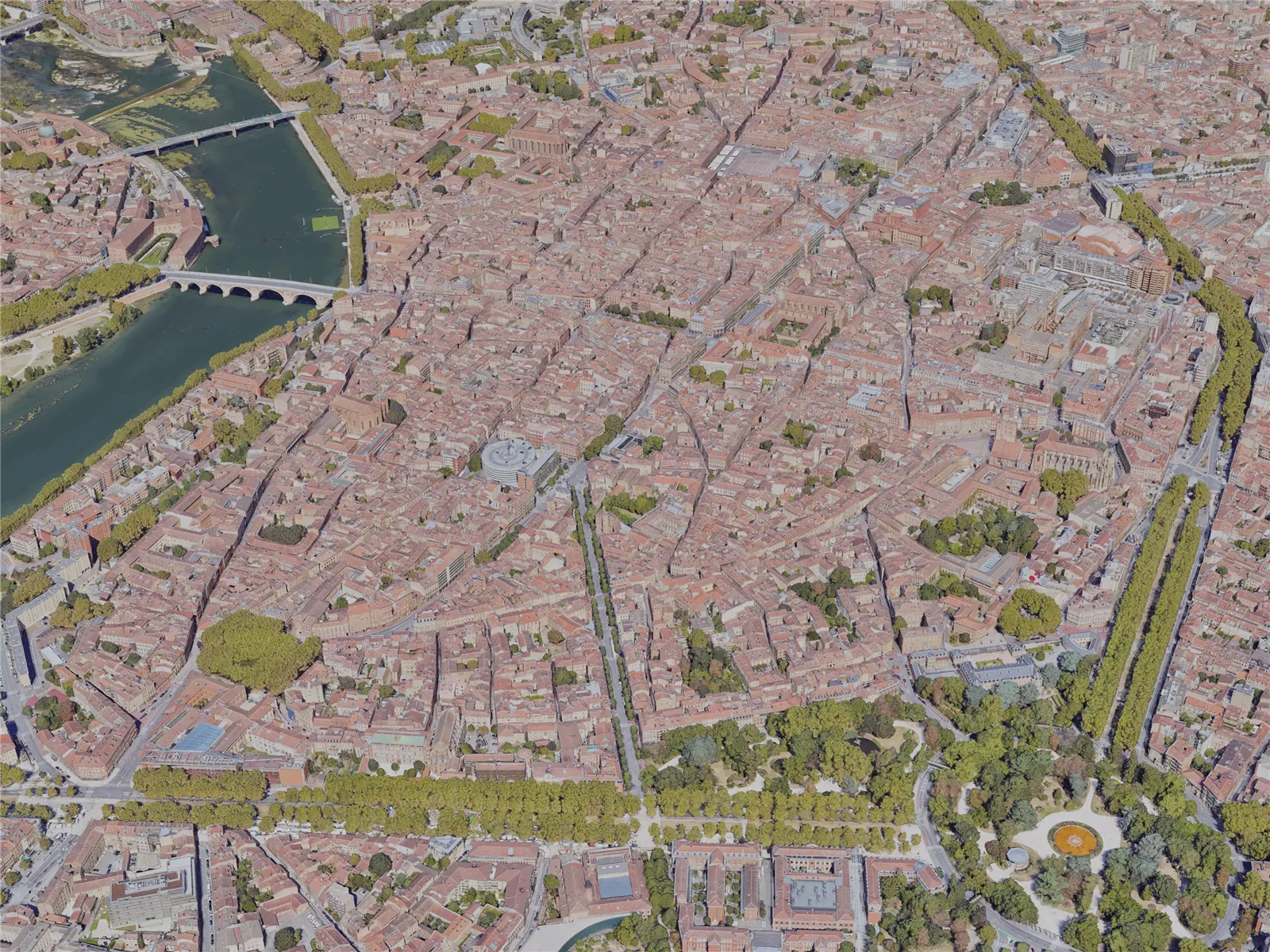 Toulouse City, France (2022) 3D Model main preview