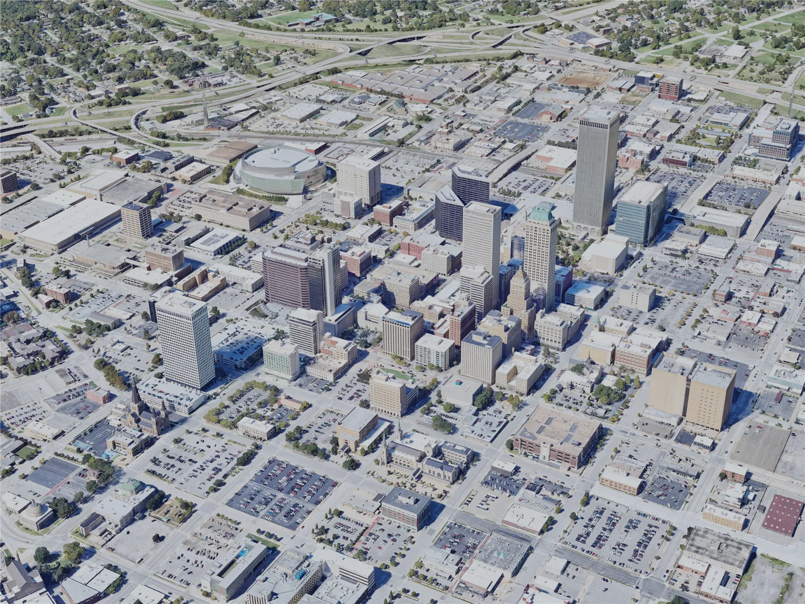 Tulsa City, USA (2023) 3D Model main preview