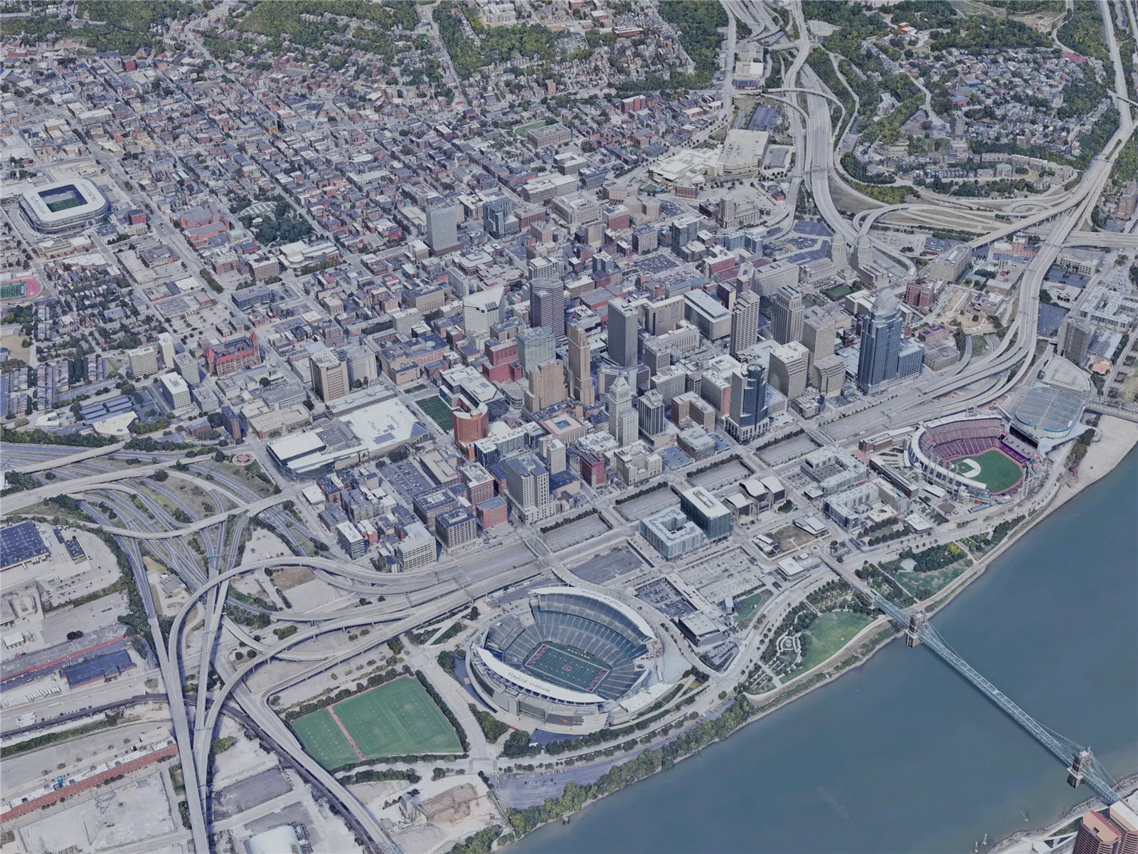 Cincinnati City, OH, USA (2023) 3D Model main preview