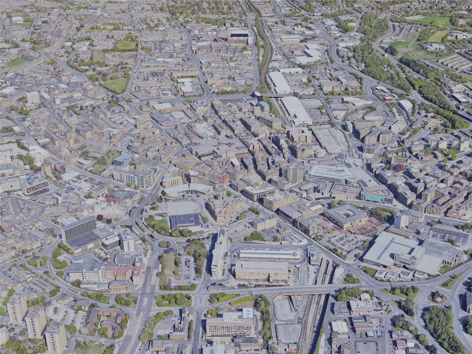 Bradford City, UK (2020) 3D Model main preview