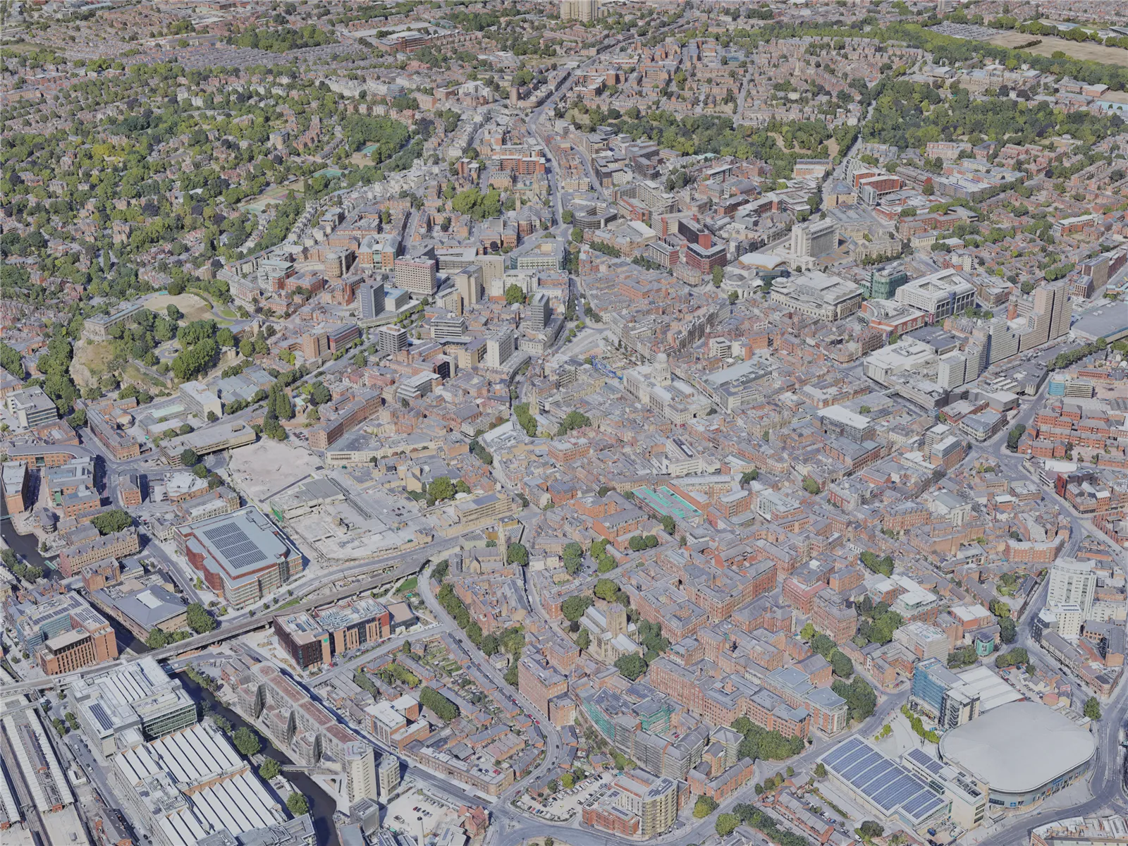 Nottingham City, UK (2022) 3D Model main preview