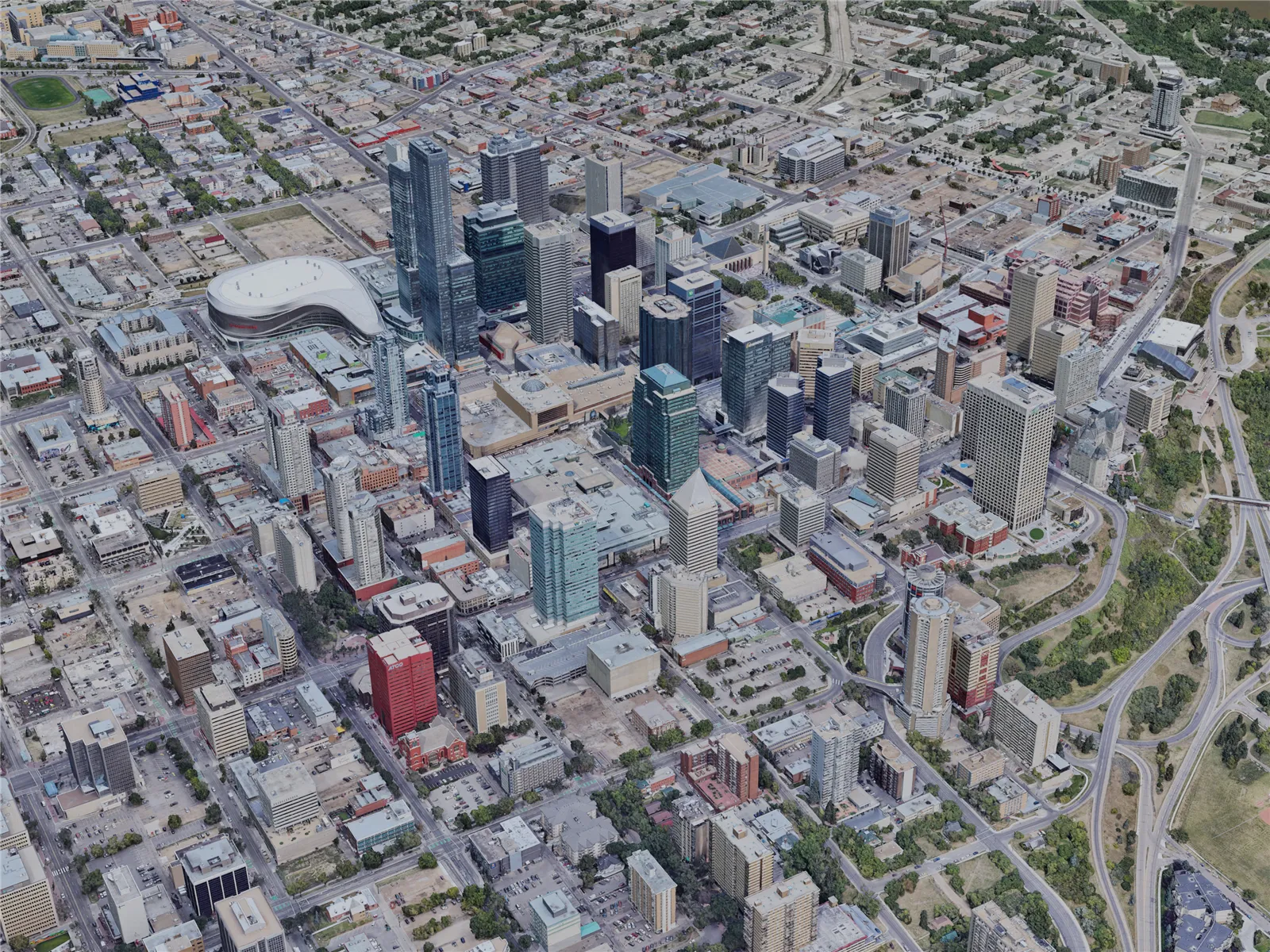 Edmonton City, AB, Canada (2023) 3D Model main preview