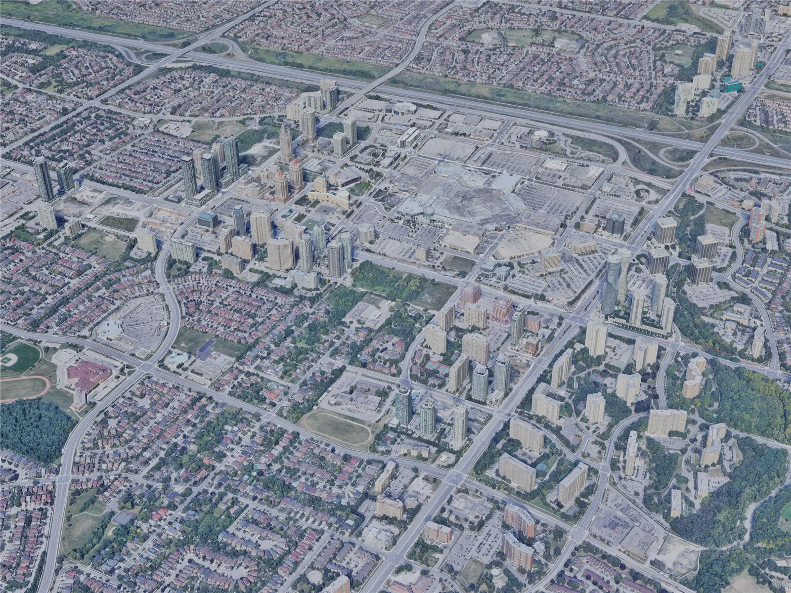 Mississauga City, ON, Canada (2023) 3D Model main preview