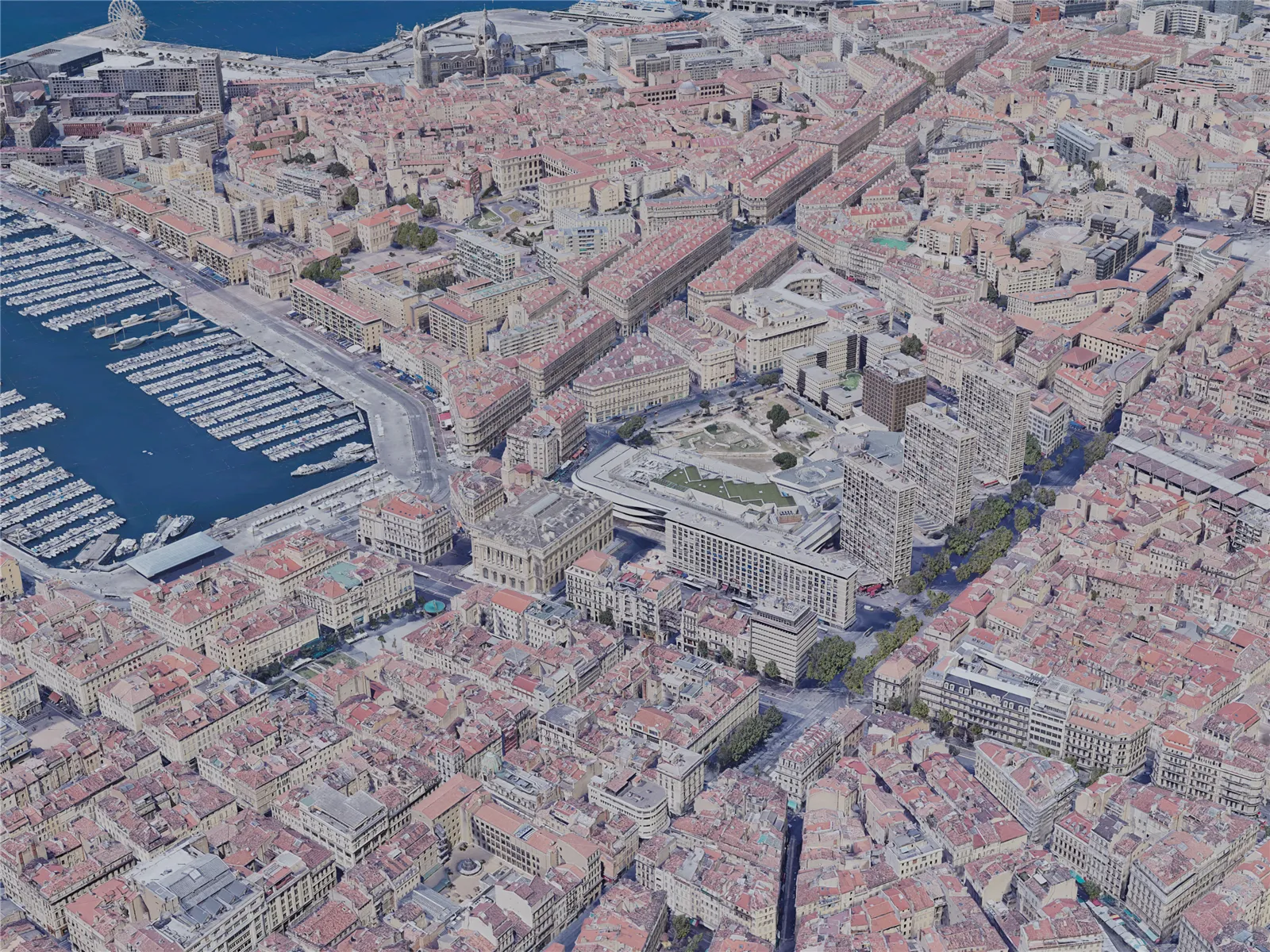 Marseille City, France (2023) 3D Model main preview