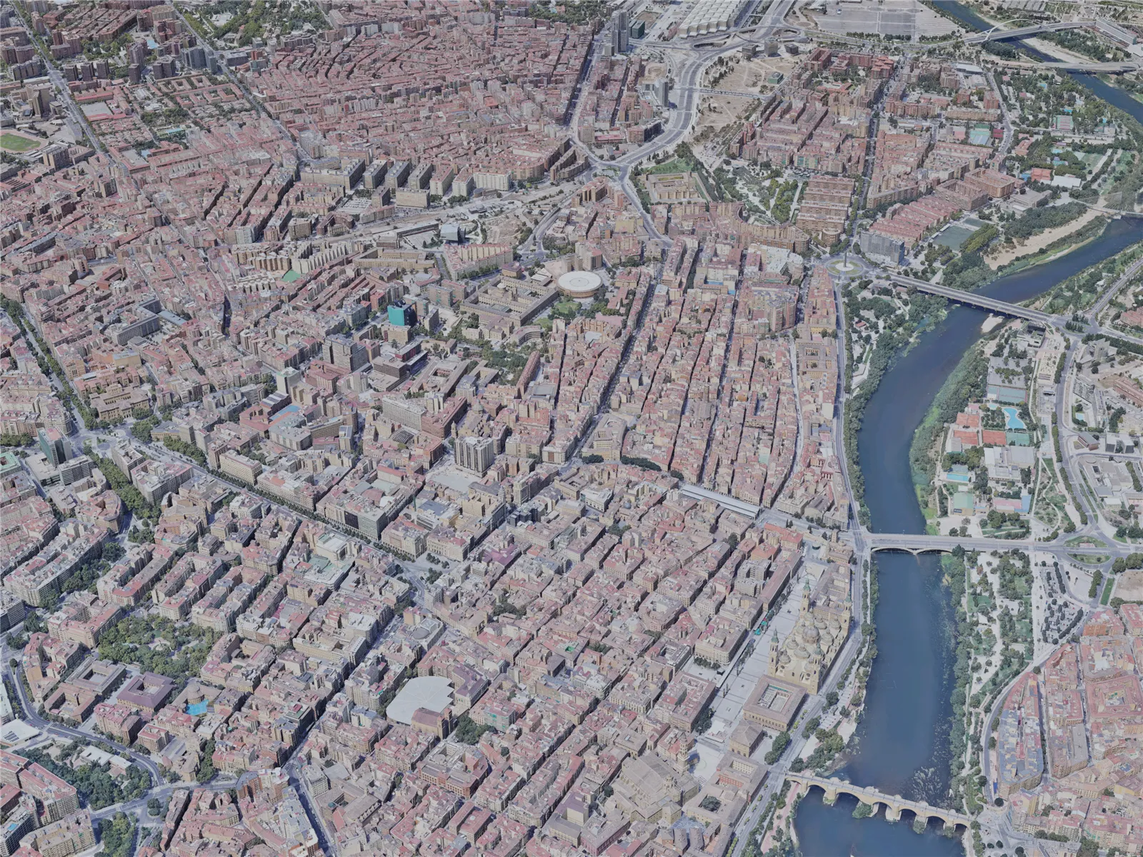 Zaragoza City, Spain (2022) 3D Model main preview