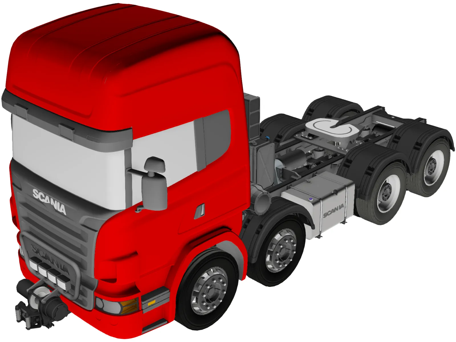 Scania 8X4 3D Model main preview