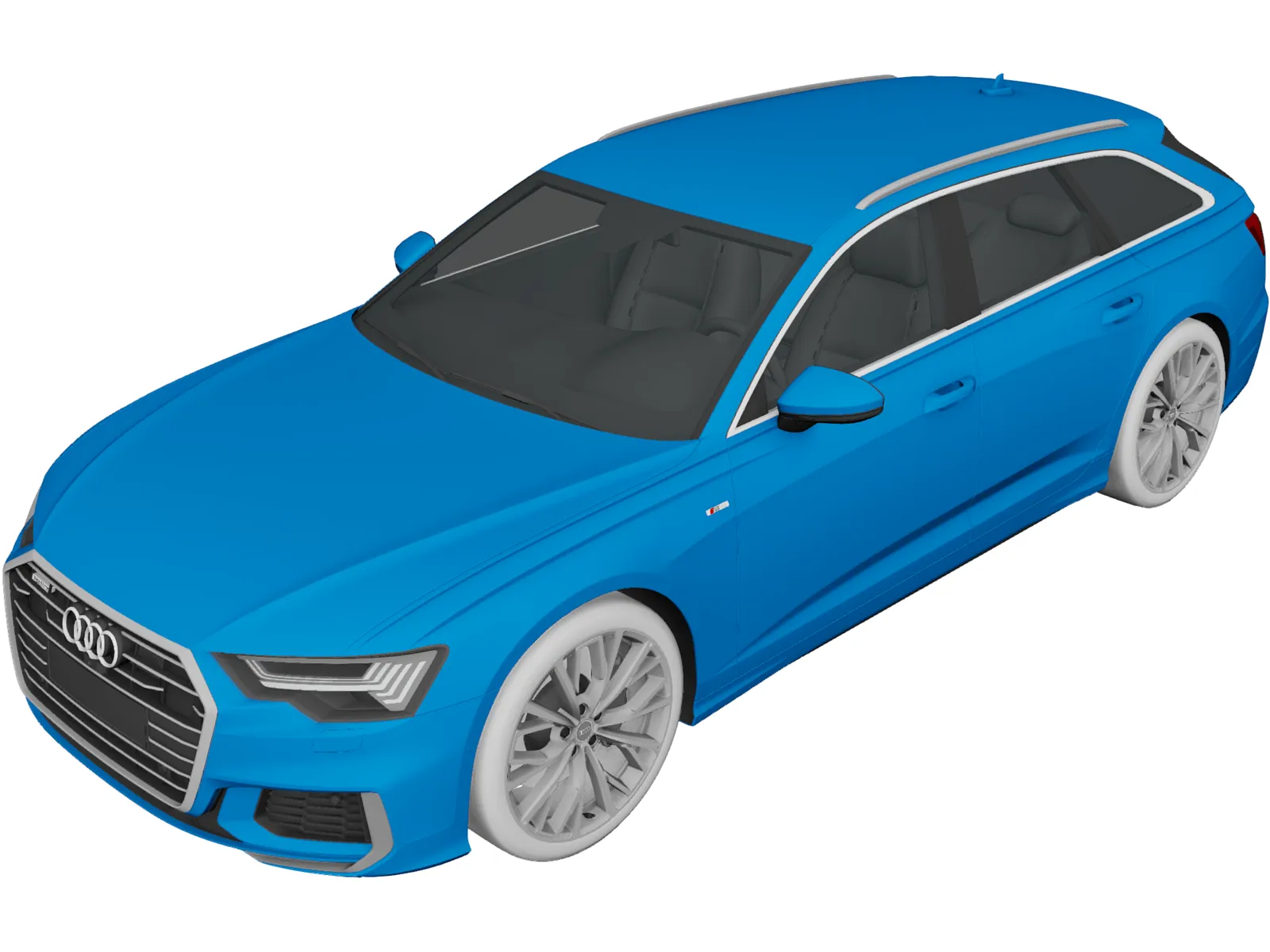 Audi A6 Avant S-line (2019) 3D Model main preview
