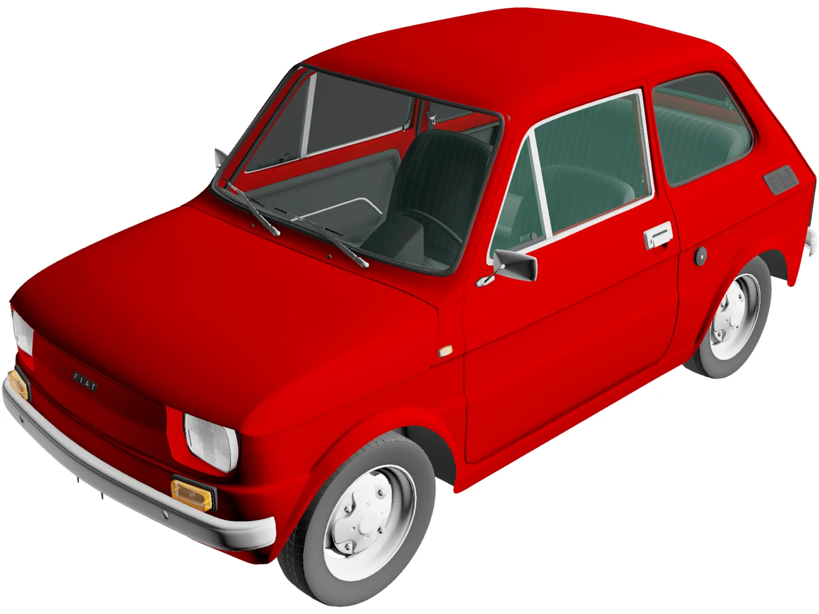 Fiat 126p (1976) 3D Model main preview