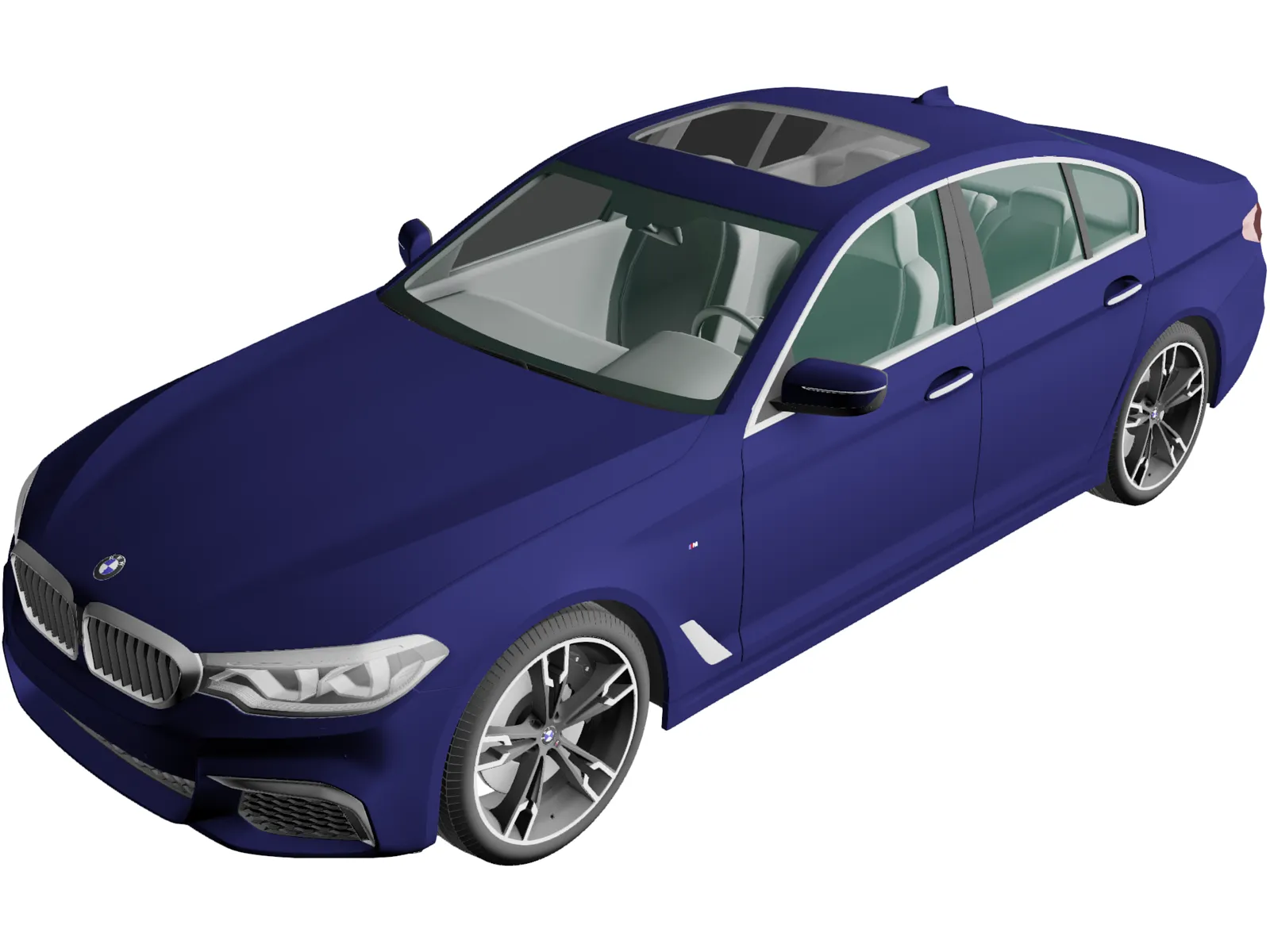 BMW M550i 3D Model main preview