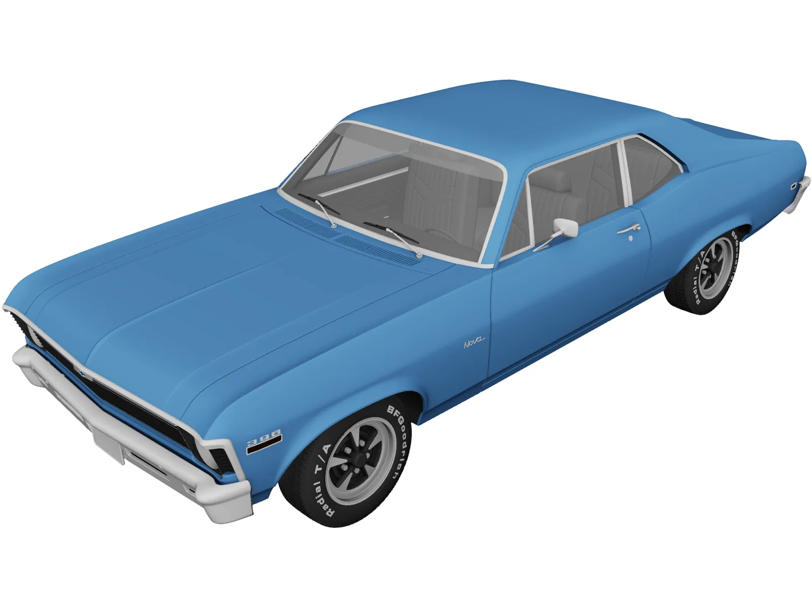 Chevrolet Nova (1969) 3D Model main preview