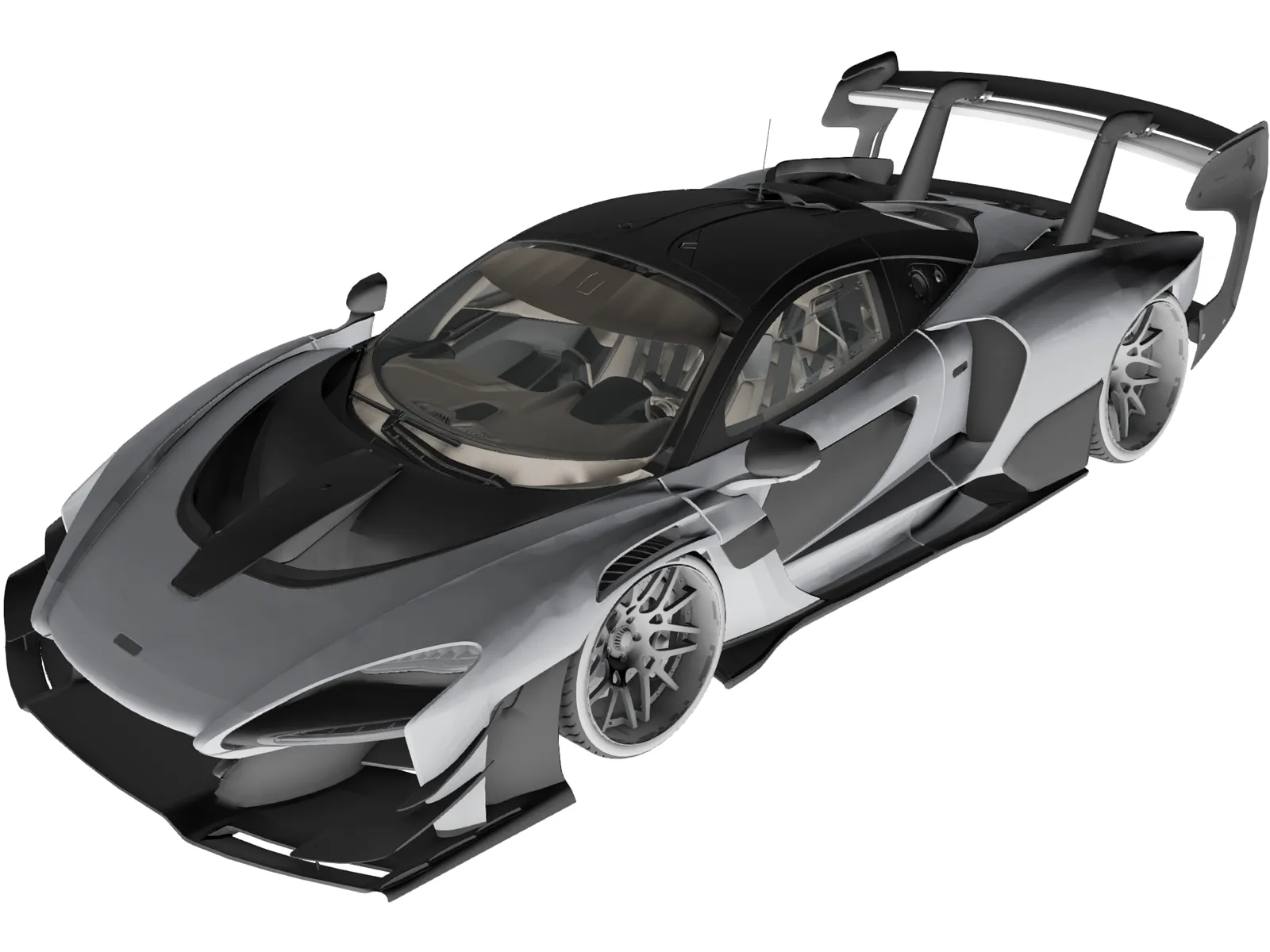 McLaren Senna GTR GP 3D Model main preview