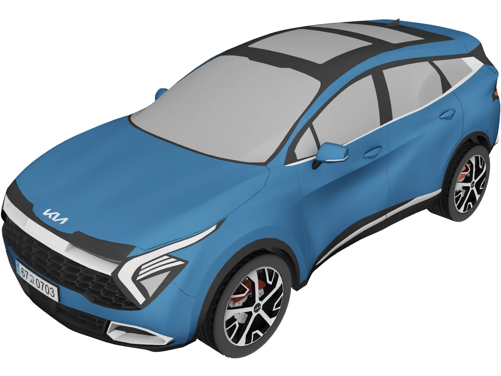 Kia Sportage Hybrid 3D Model main preview