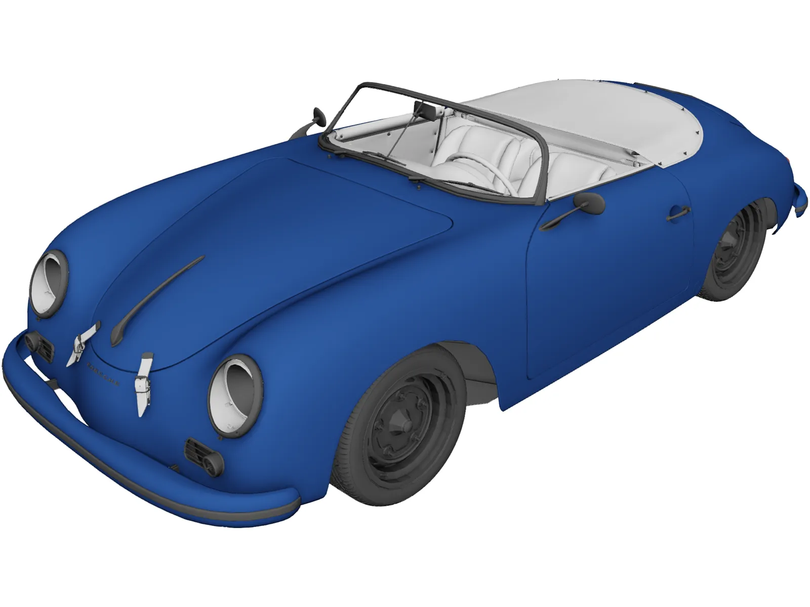 Porsche 356A Speedster (1957) 3D Model main preview