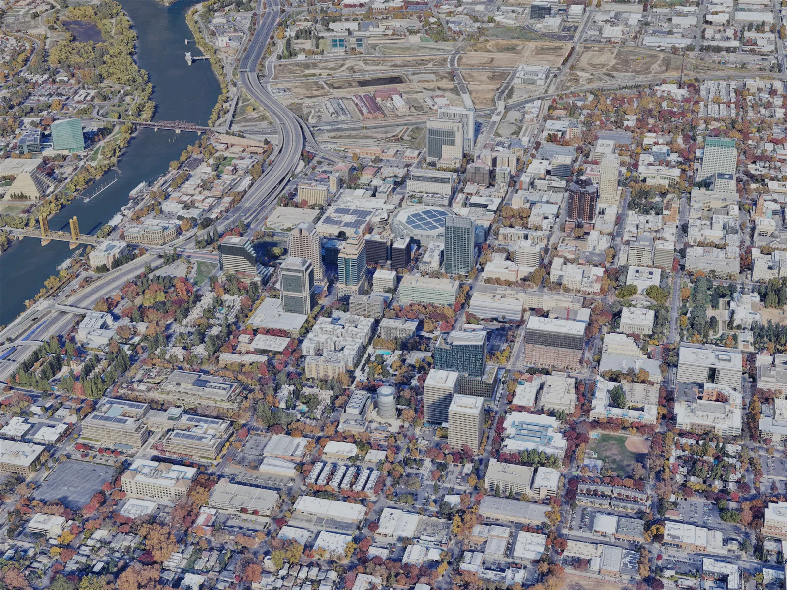 Sacramento City, USA (2024) 3D Model main preview