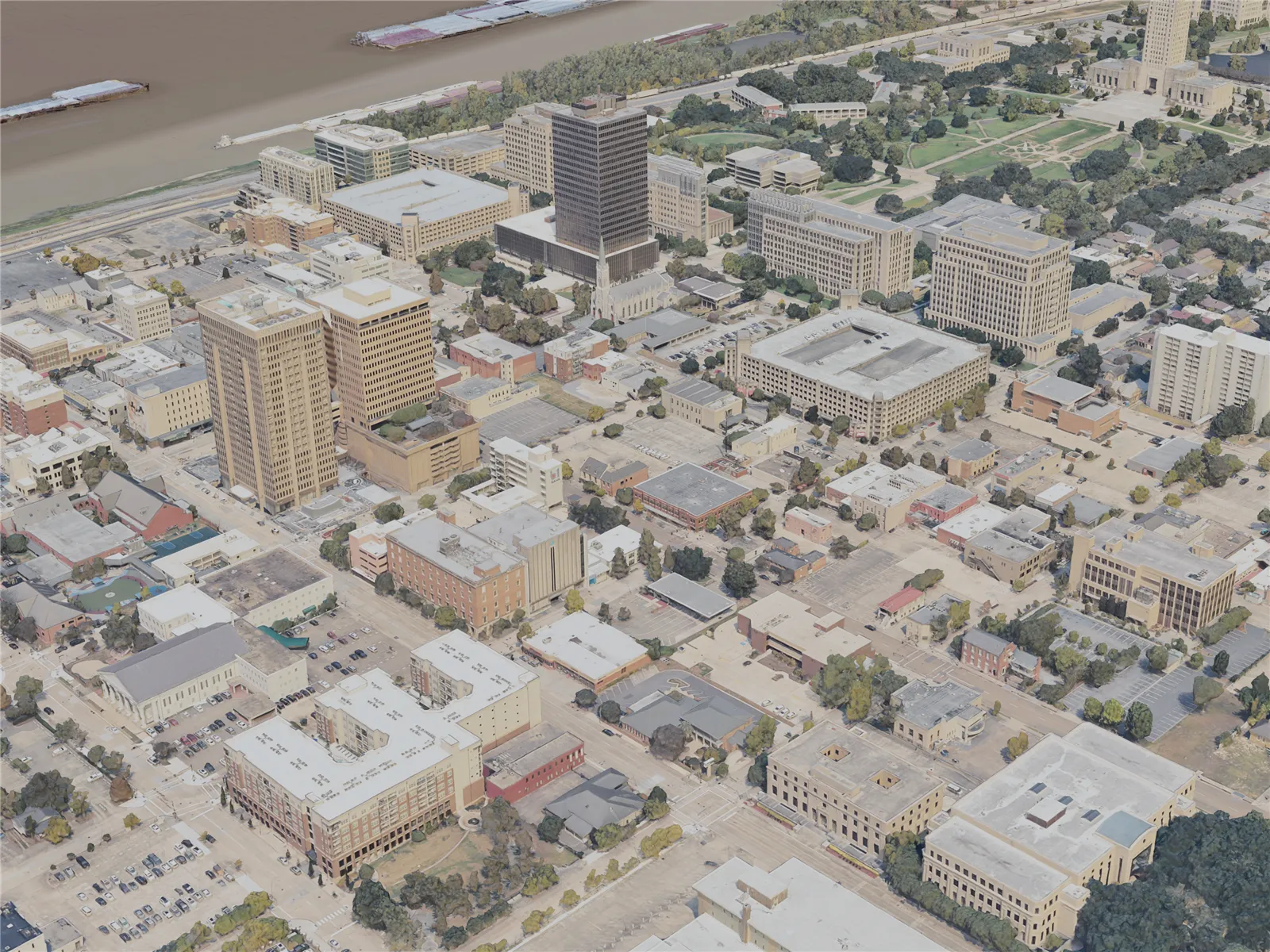 Baton Rouge City, LA, USA (2024) 3D Model main preview