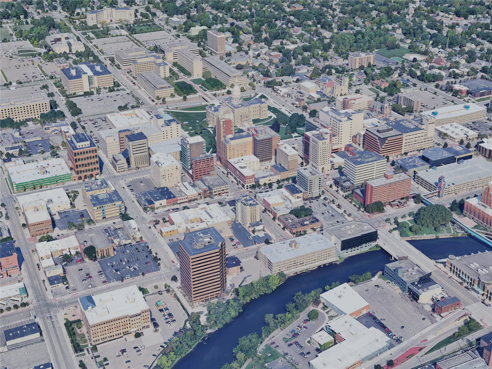 Lansing City, MI, USA (2023) 3D Model main preview