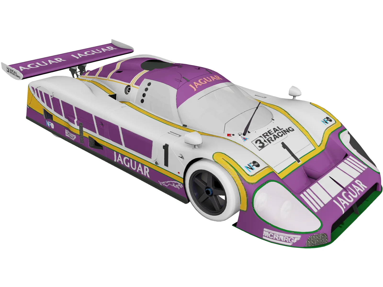 Jaguar XJR-9 (1989) 3D Model main preview