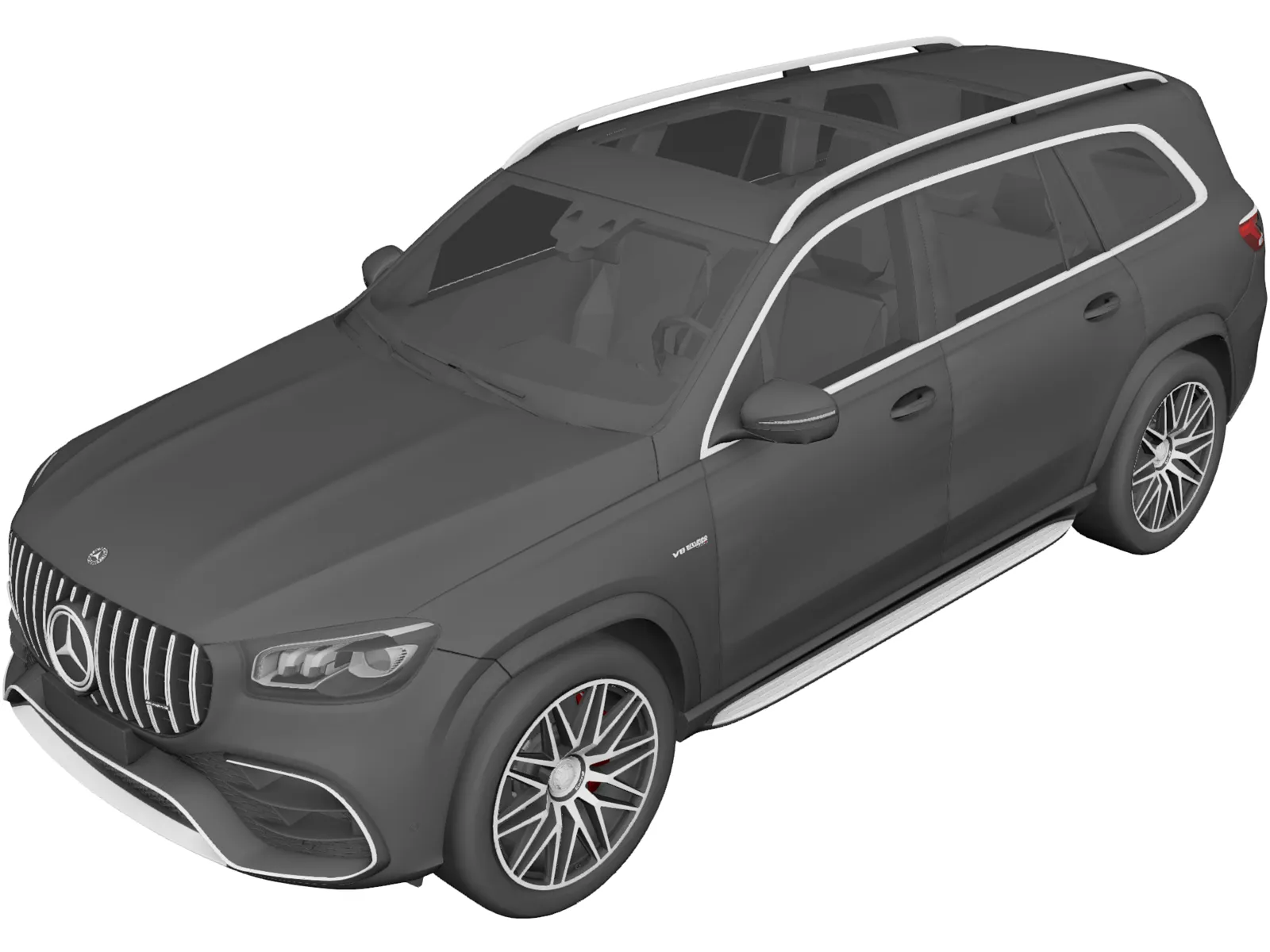 Mercedes-AMG GLS63 (2022) 3D Model main preview