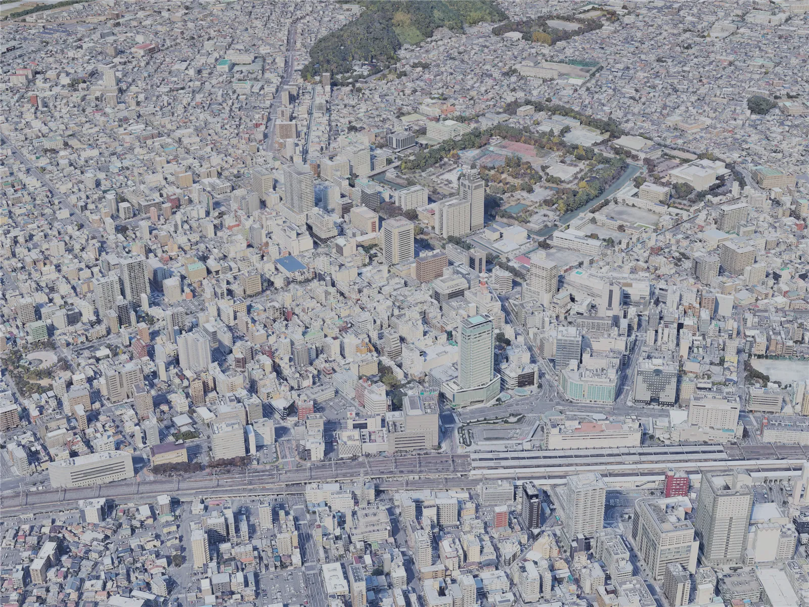 Shizuoka City, Japan (2023) 3D Model main preview