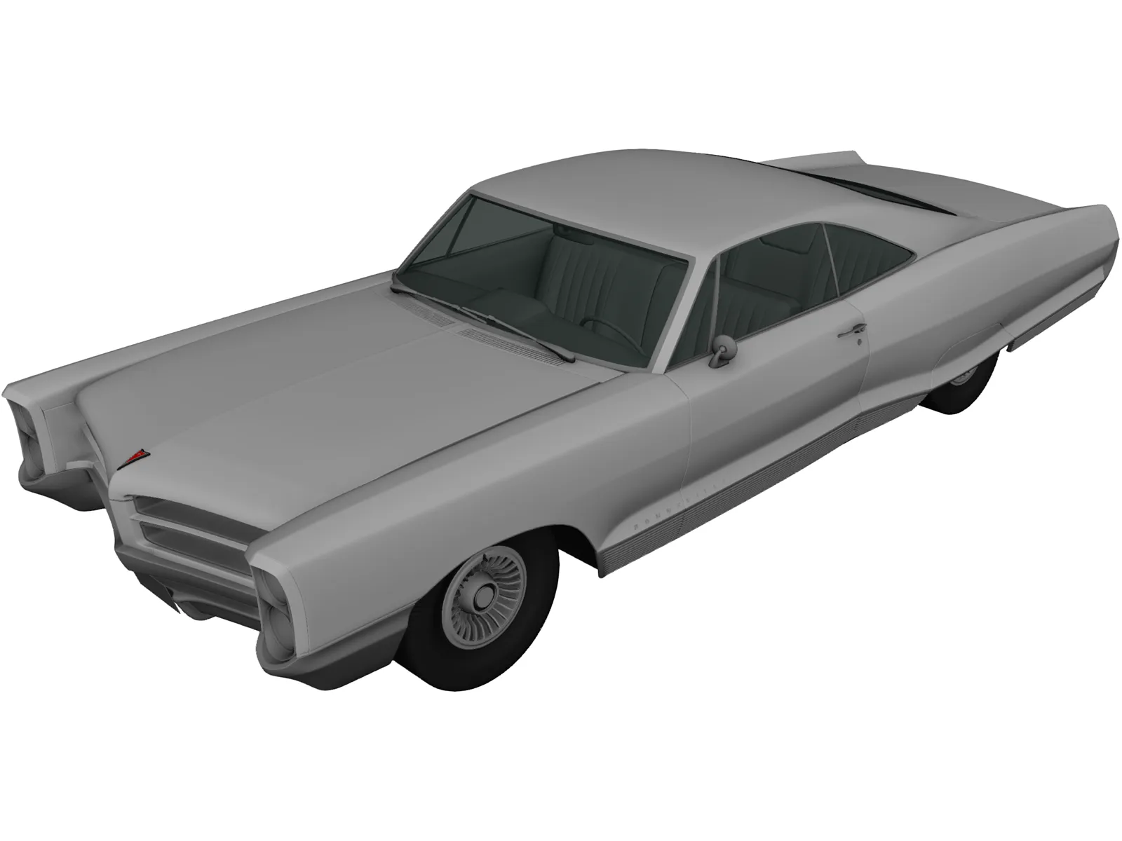 Pontiac Bonneville Hardtop (1966) 3D Model main preview