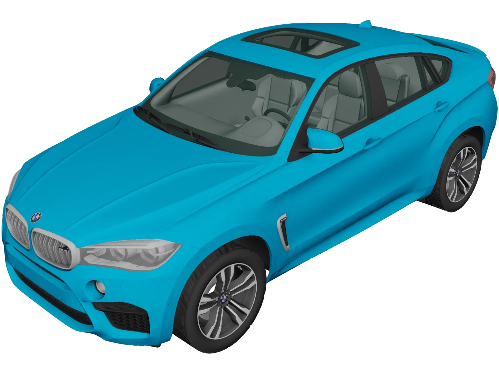 BMW X6M (2014) 3D Model main preview