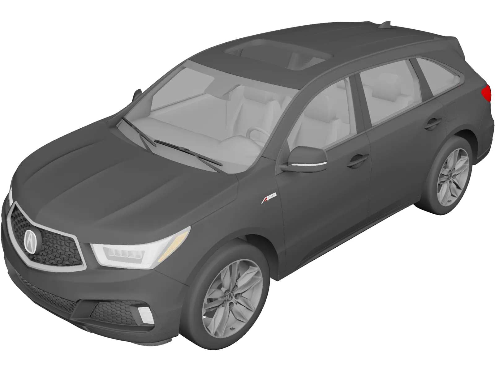 Acura MDX (2019) 3D Model main preview