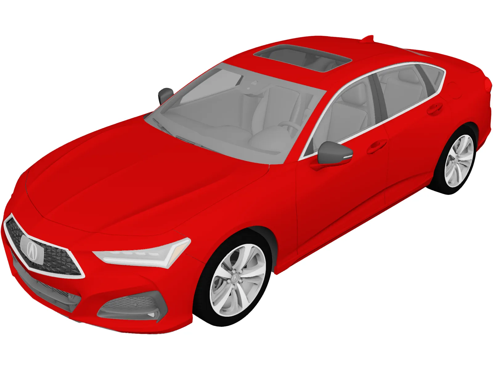 Acura TLX (2021) 3D Model main preview