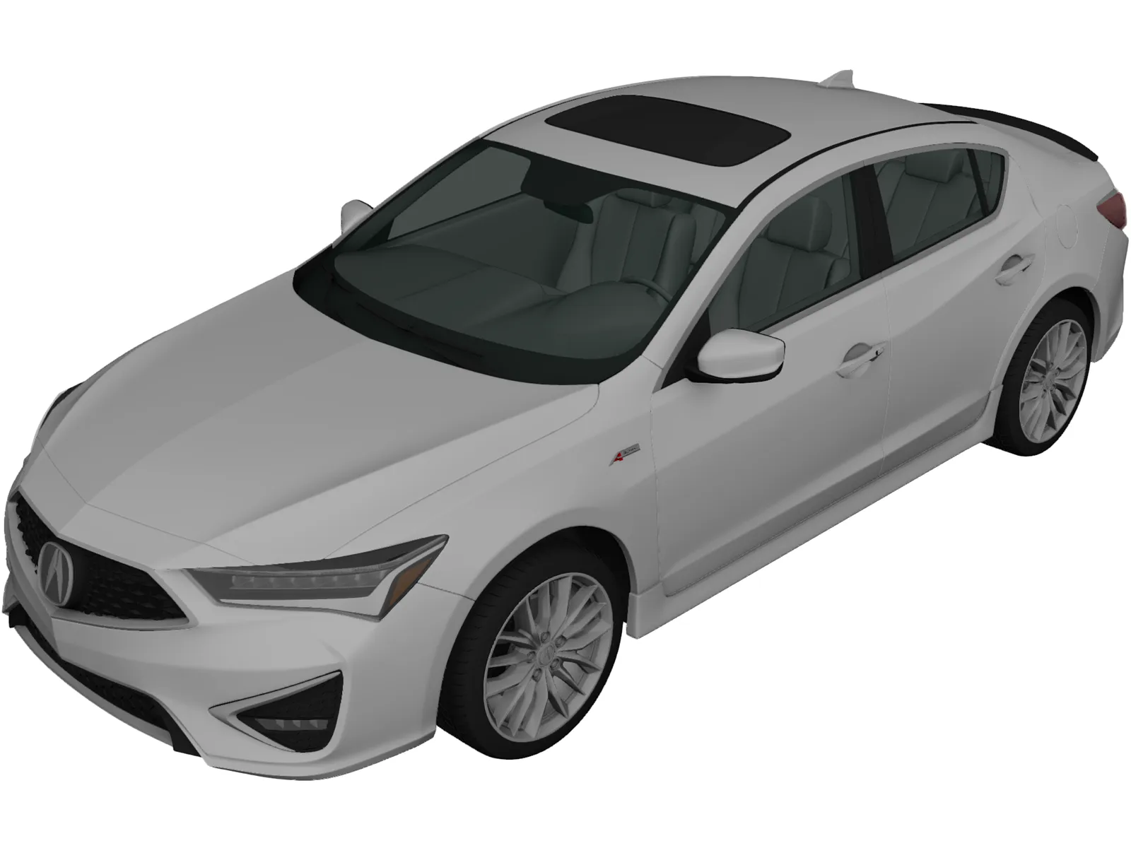 Acura ILX (2019) 3D Model main preview