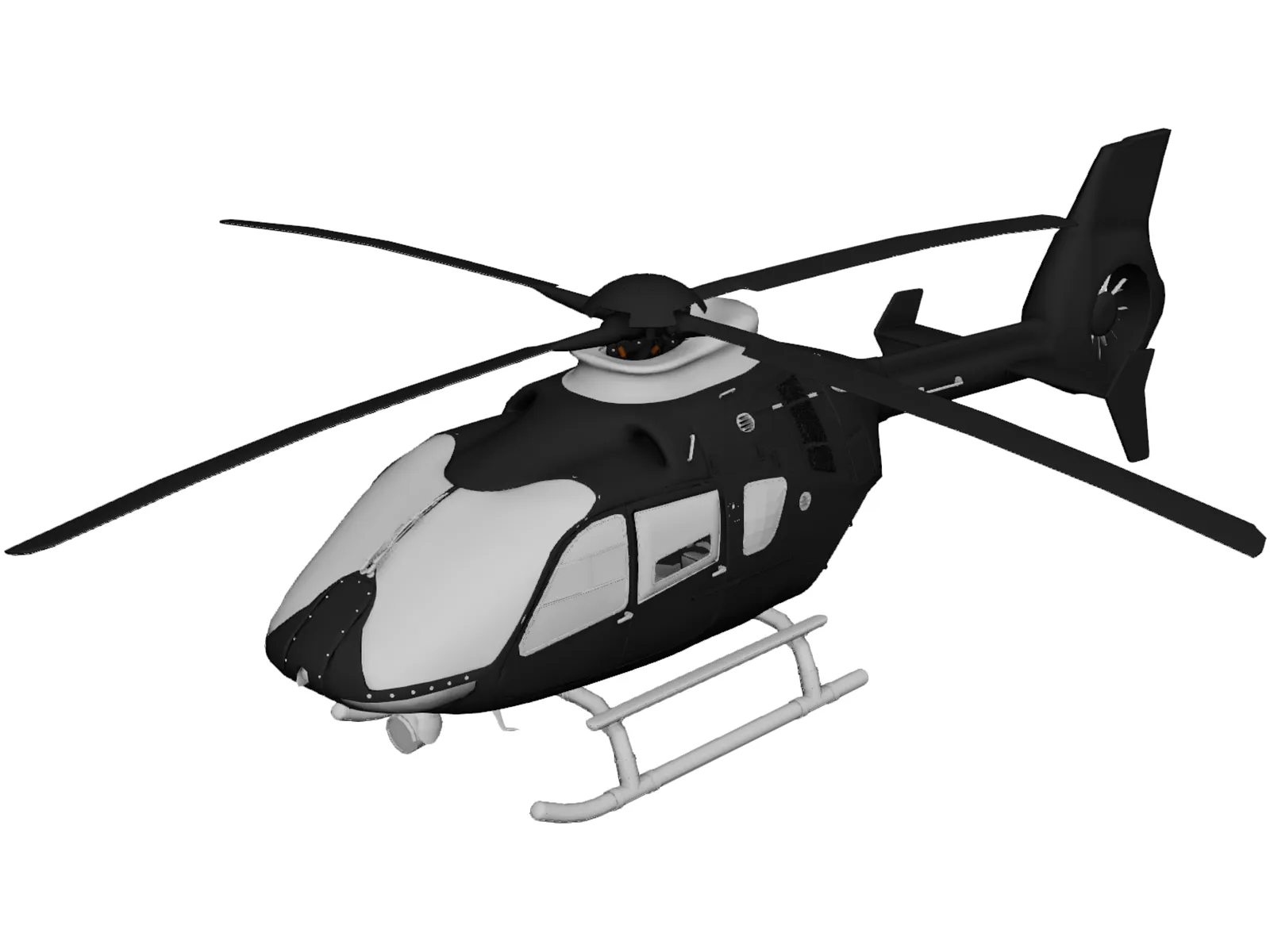 Airbus Helicopters H135 Police 3D Model main preview