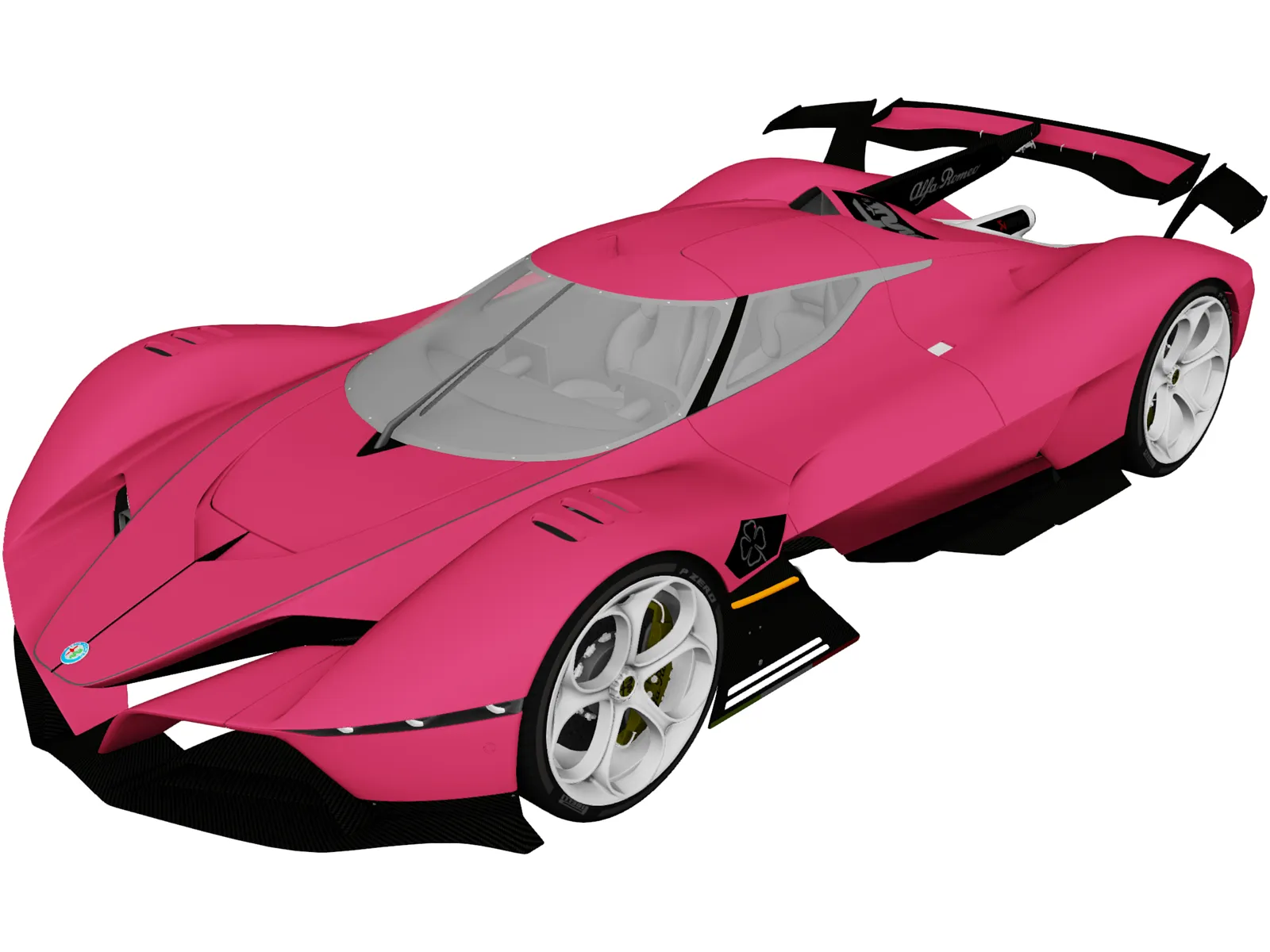 Alfa Romeo 8C-R Tazio (2020) 3D Model main preview