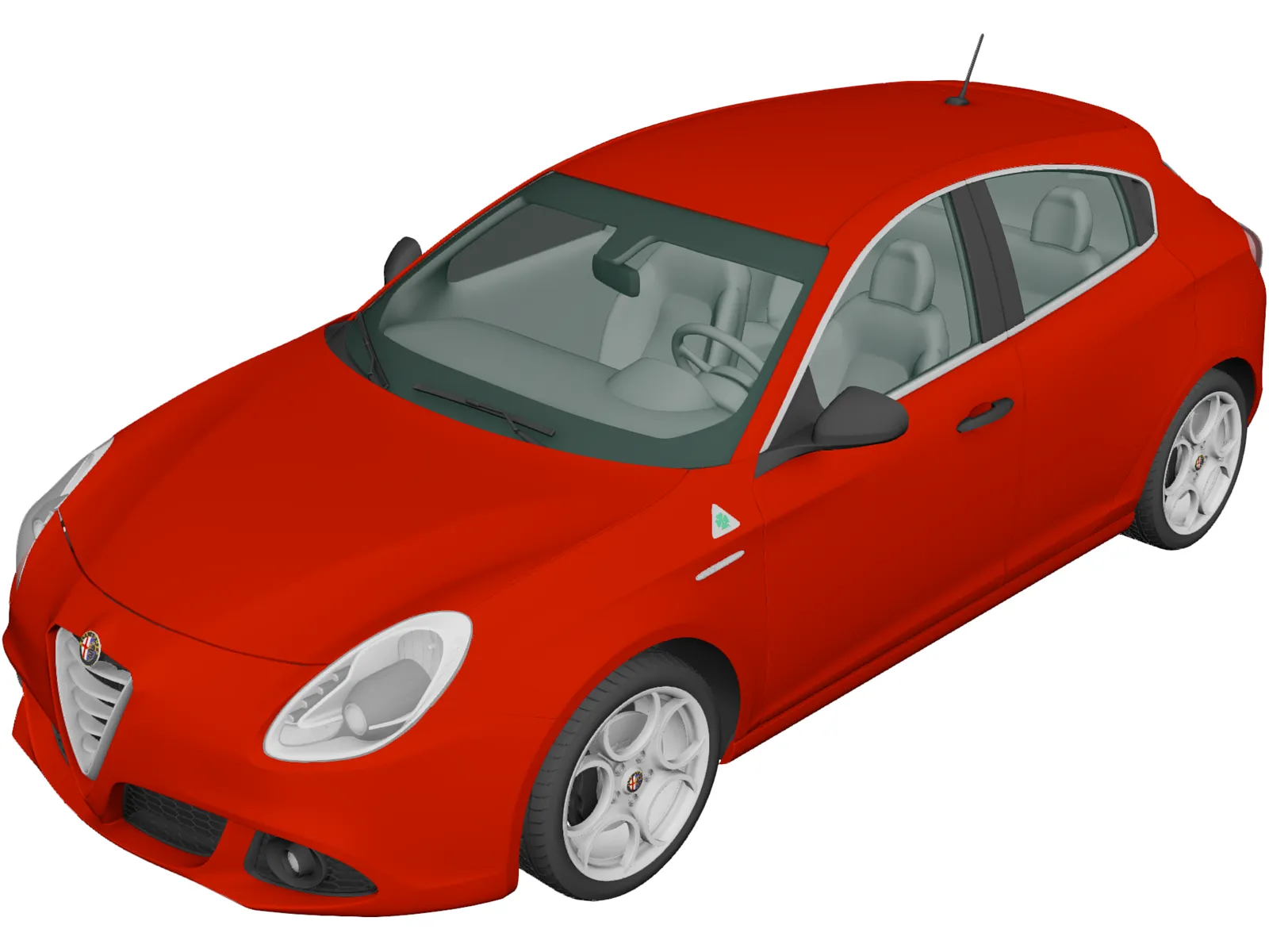 Alfa Romeo Giulietta Quadrifoglio Verde (2014) 3D Model main preview