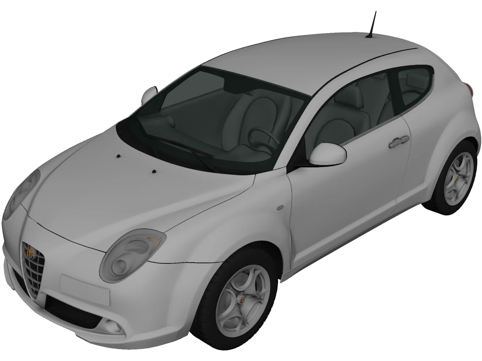 Alfa Romeo MiTo (2009) 3D Model main preview