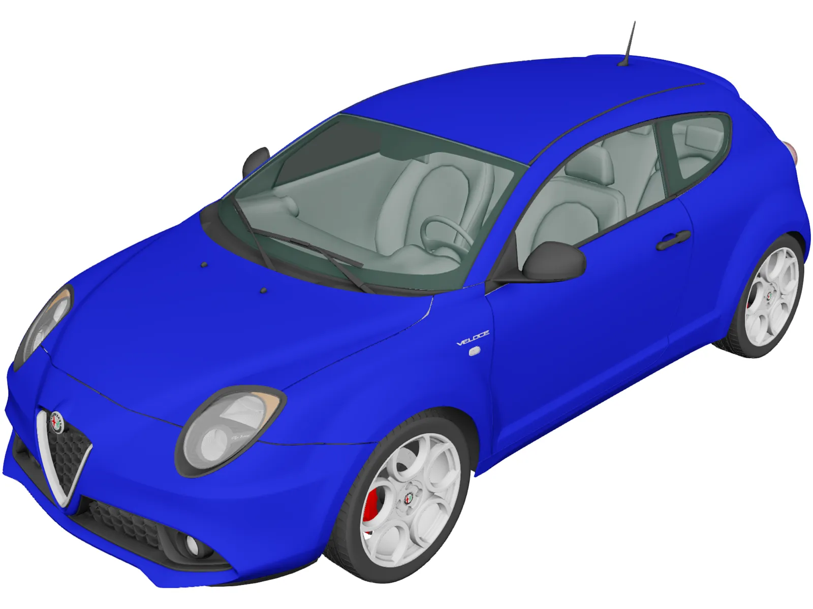 Alfa Romeo MiTo Veloce (2016) 3D Model main preview