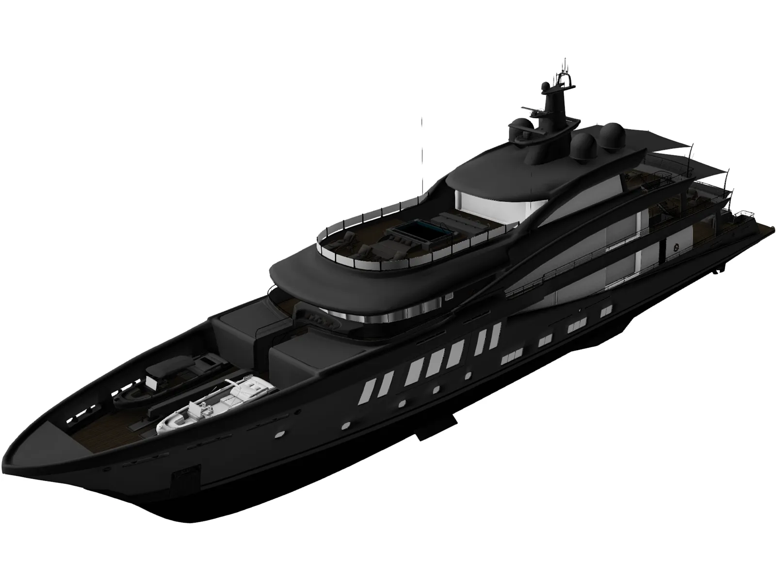 Amels 200 Yacht 3D Model main preview