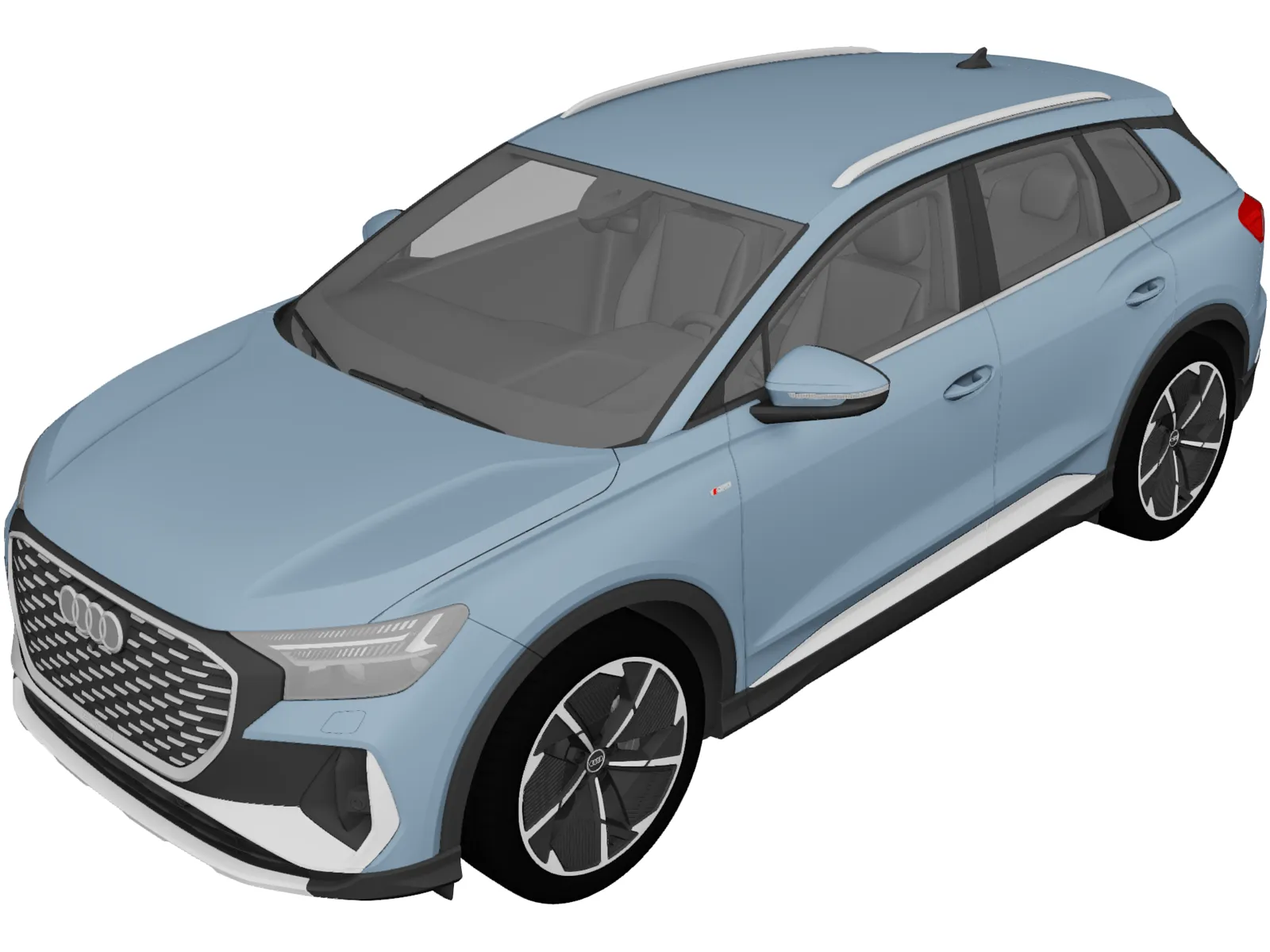 Aud Q4 E-Tron S-Line (2022) 3D Model main preview