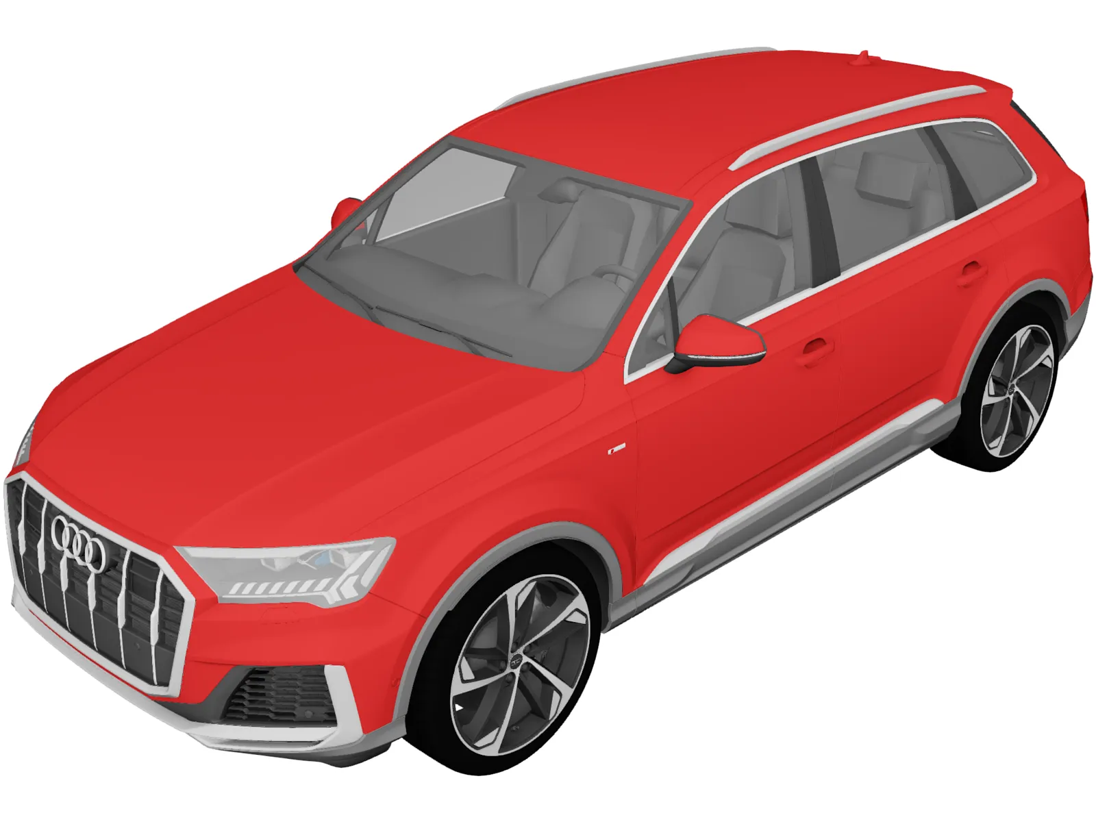 Audi Q7 (2020) 3D Model main preview