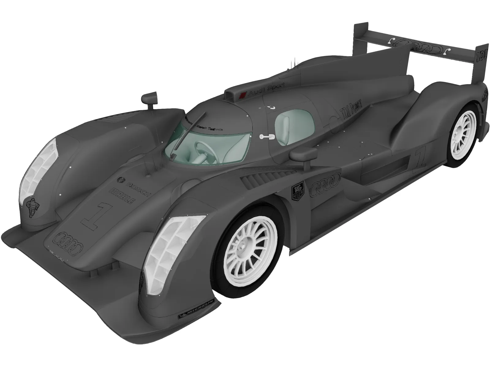 Audi R18 TDI (2011) 3D Model main preview