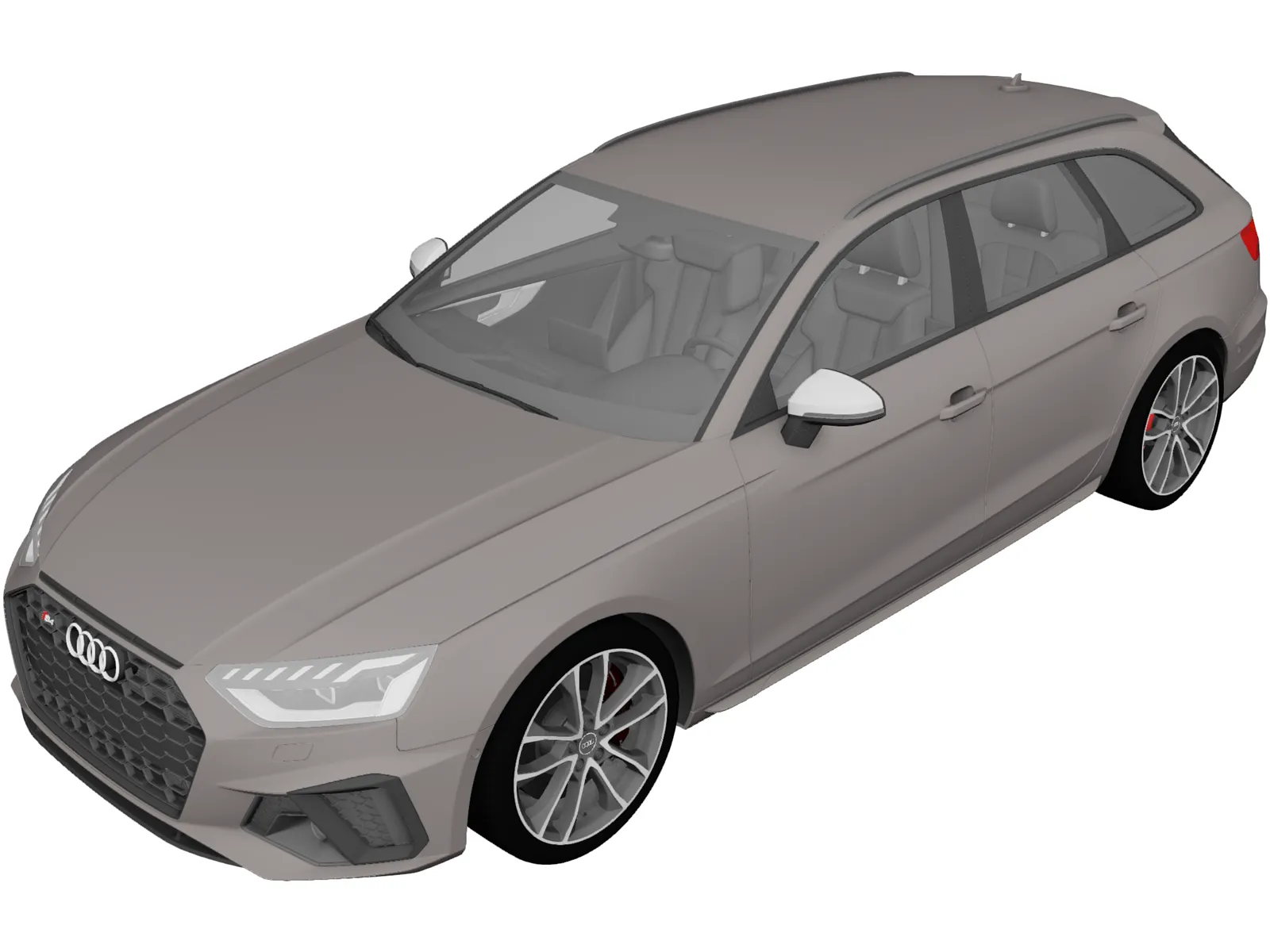Audi S4 Avant (2020) 3D Model main preview